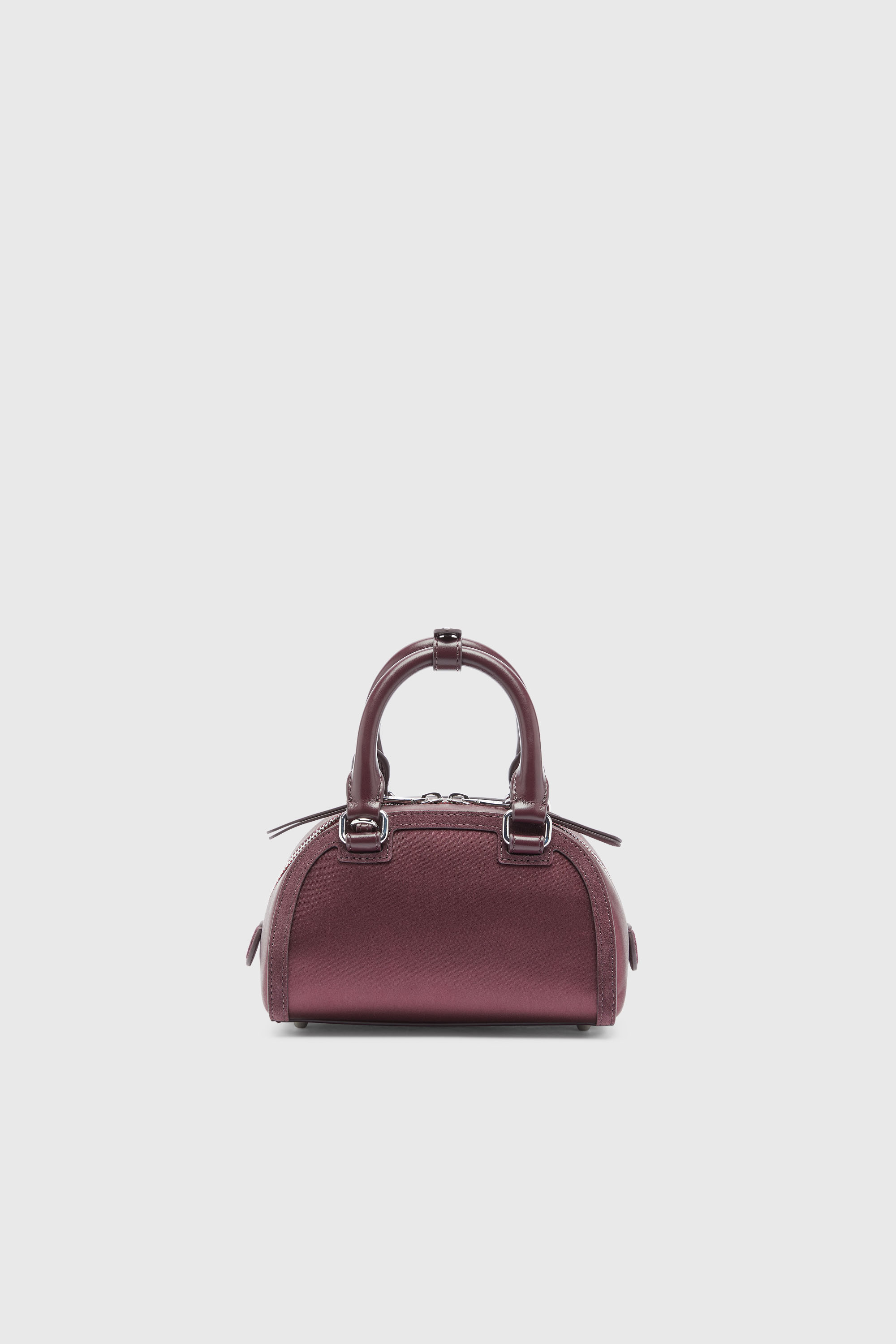 Diesel - 1DR DOME CROSSBODY, Damen 1DR Dome - Kleine-Umh&auml;ngetasche aus Satin und Velours in Burgunderrot - 3