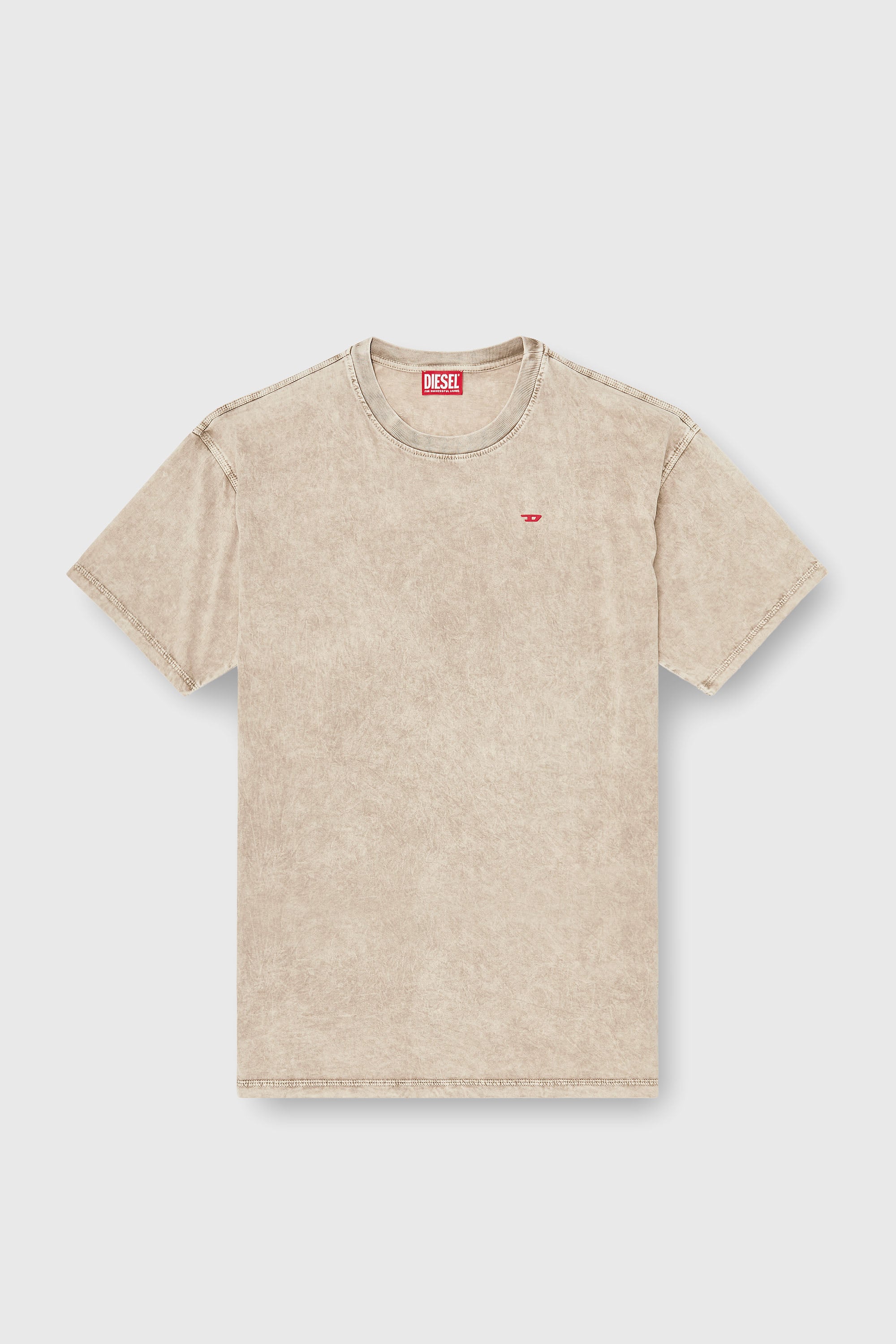 Diesel - T-BOXT-AA14, Herren Baumwoll-T-Shirt mit behandelten Effekt in Beige - 2
