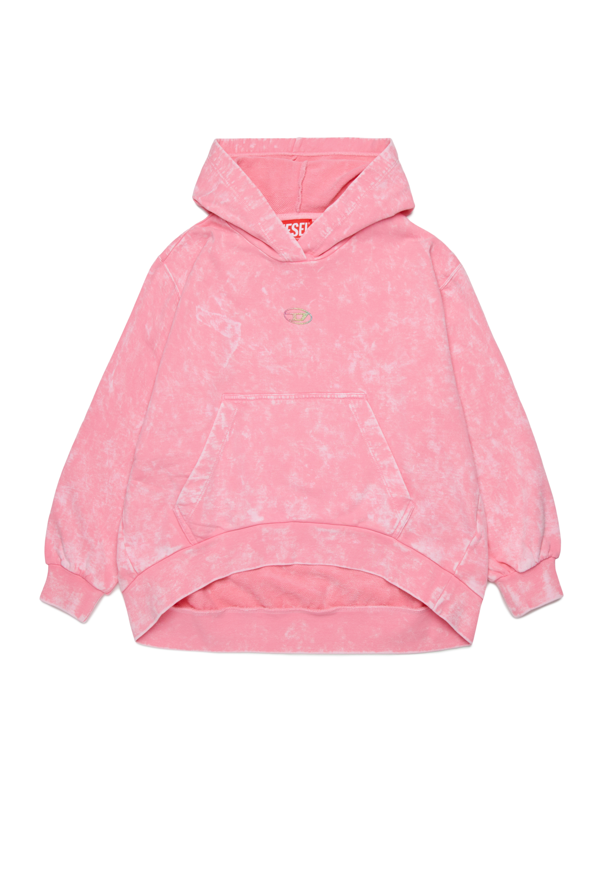 Diesel - SALIA, Damen Hoodie aus Baumwolle mit Washed-Effekt in Rosa - 1