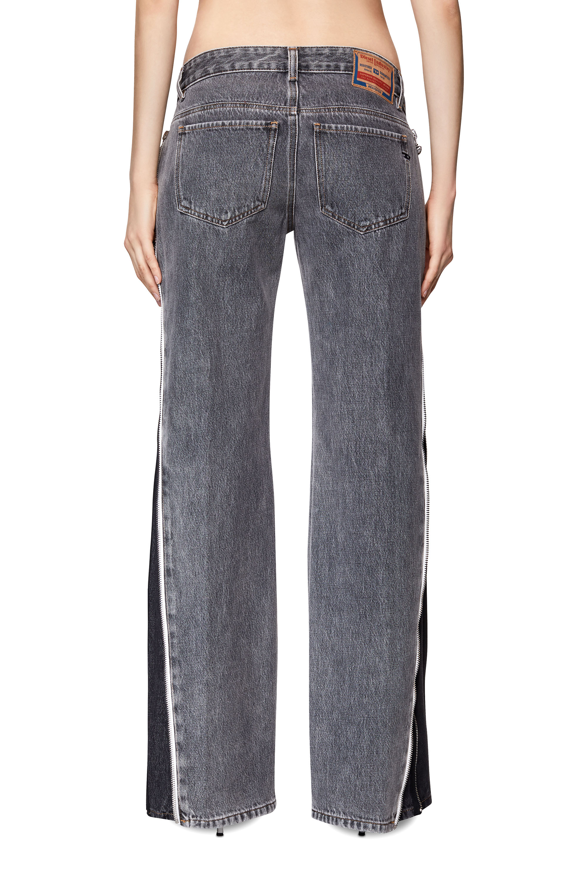 Diesel - 2002 09D18 Straight Jeans, Schwarz/Dunkelgrau - Image 2