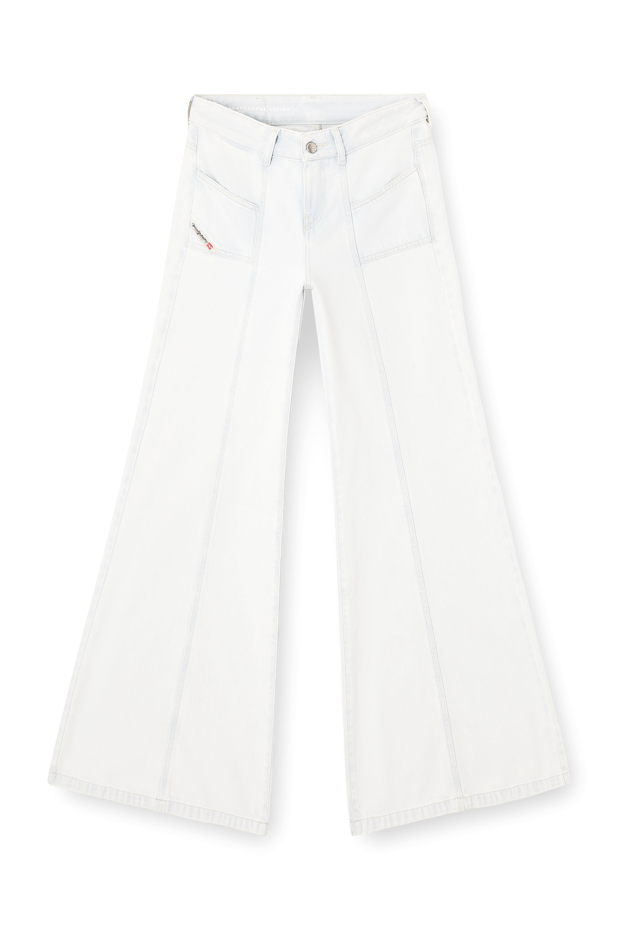 Diesel - Damen Flare Jeans D-Akii 09M08, Weiß - 3