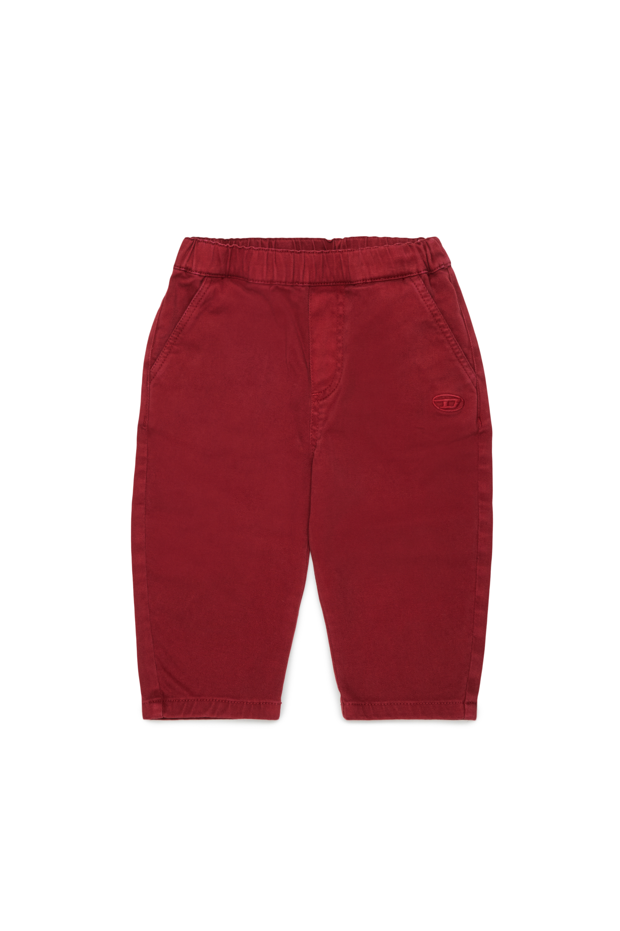 Diesel - PBADIB, Damen Baumwollhose mit Oval D Stickerei in Rot - 1