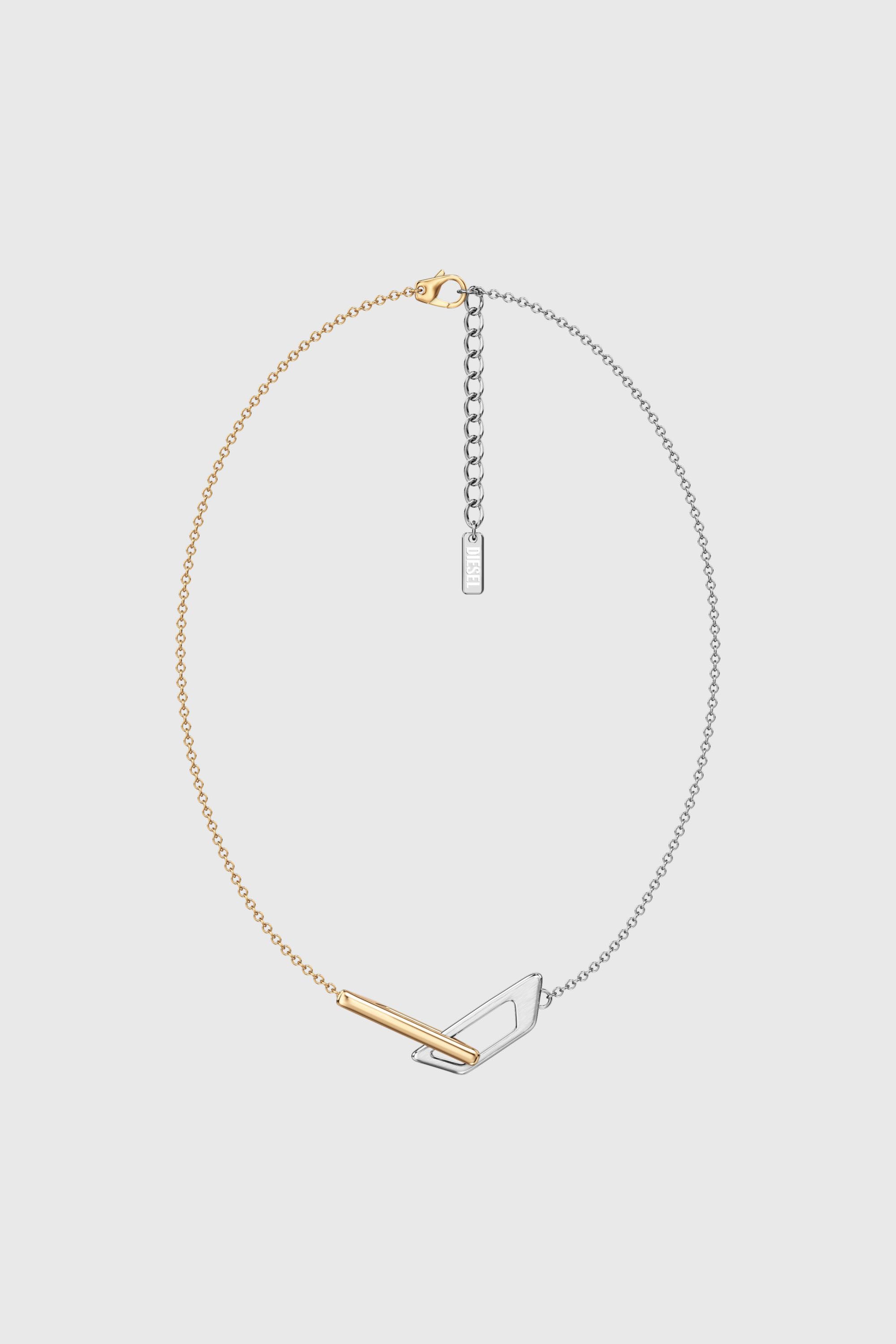 Diesel - DX1687931  JEWELLERY, Unisex Halskette aus Edelstahl in Silber/Gold - 1