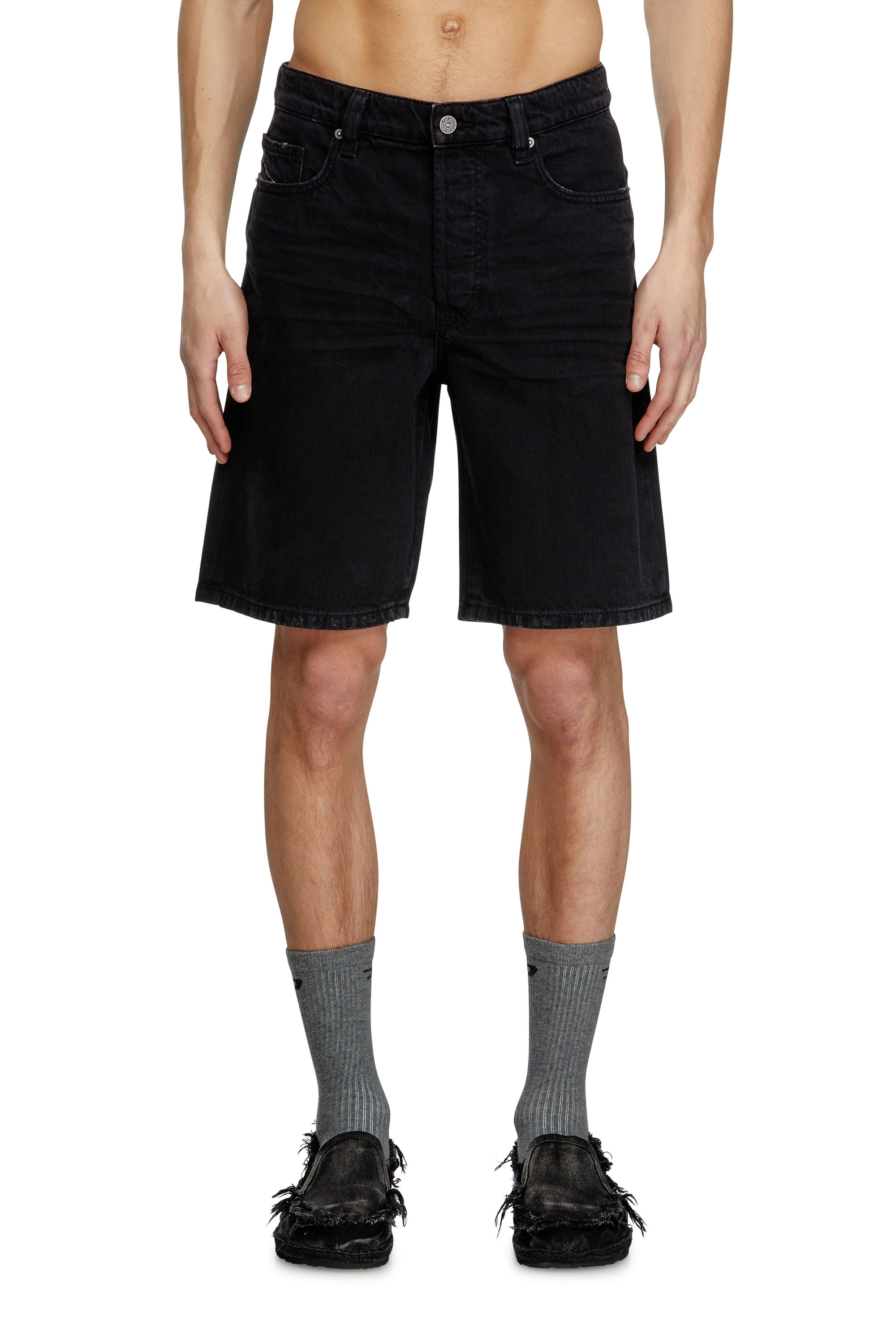 Diesel - REGULAR-SHORT, Herren Shorts aus Denim in Schwarz - 3