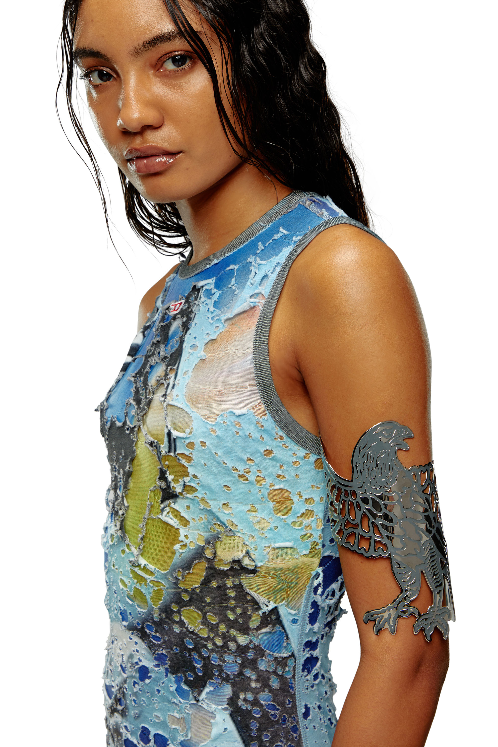 Diesel - EAGLE ARMBAND, Damen Adler-Armreif in Silber - 4