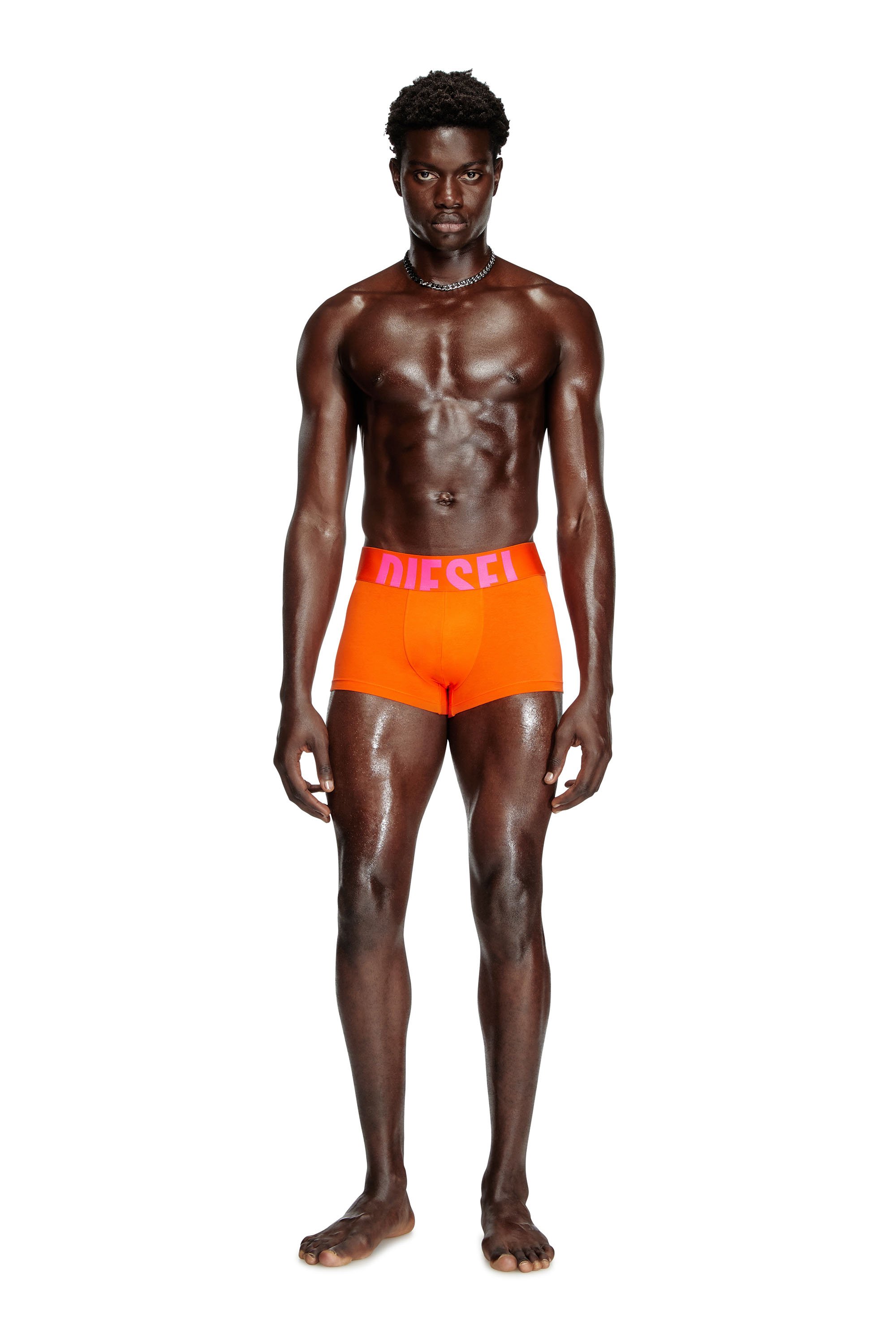 Diesel - UMBX-DAMIENTHREEPACK-5.5EL, Man's Three-pack boxer briefs in stretch cotton in Orange/Grey - 3