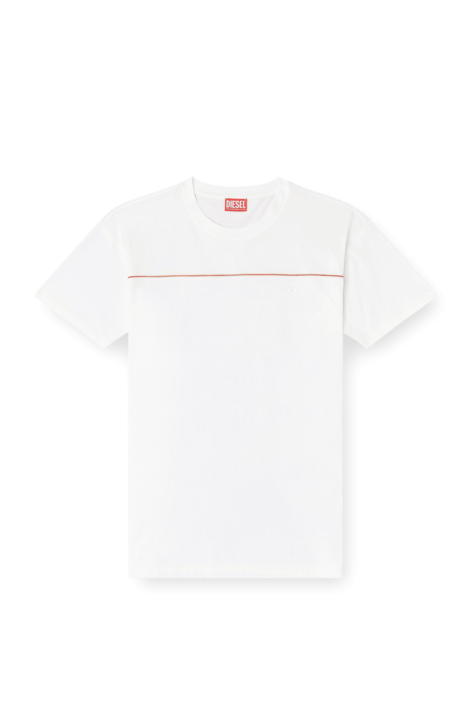 Diesel - T-NORM-PIPING, Herren T-Shirt mit kontrastierenden Paspeln in Wei&szlig; - 3