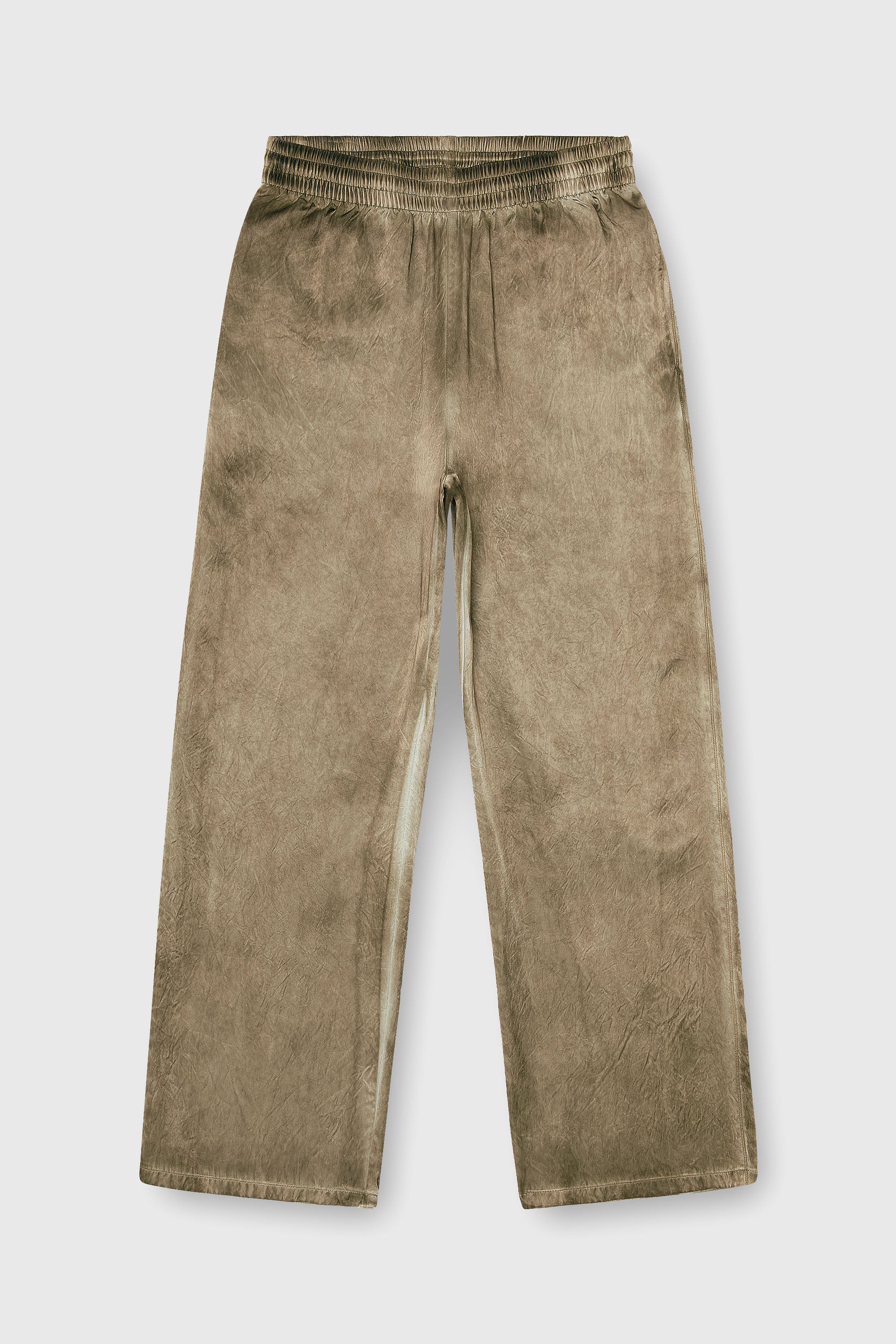 Diesel - P-THECK-AGCT, Herren Hose aus geknittertem Satin in Hellbraun - 2
