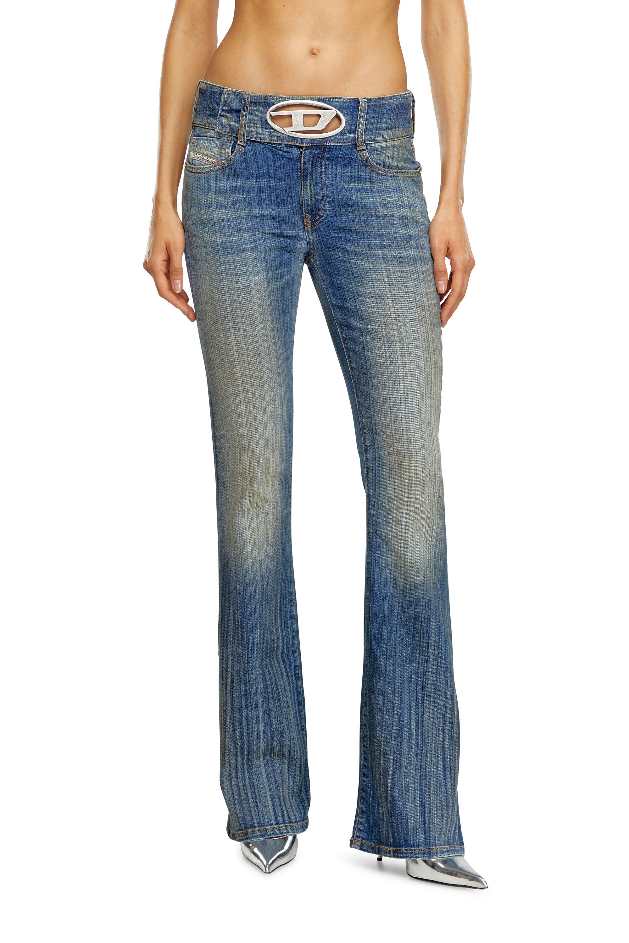 Diesel - Bootcut and Flare Jeans D-Propol 0CBCX, Mittelblau - Image 2