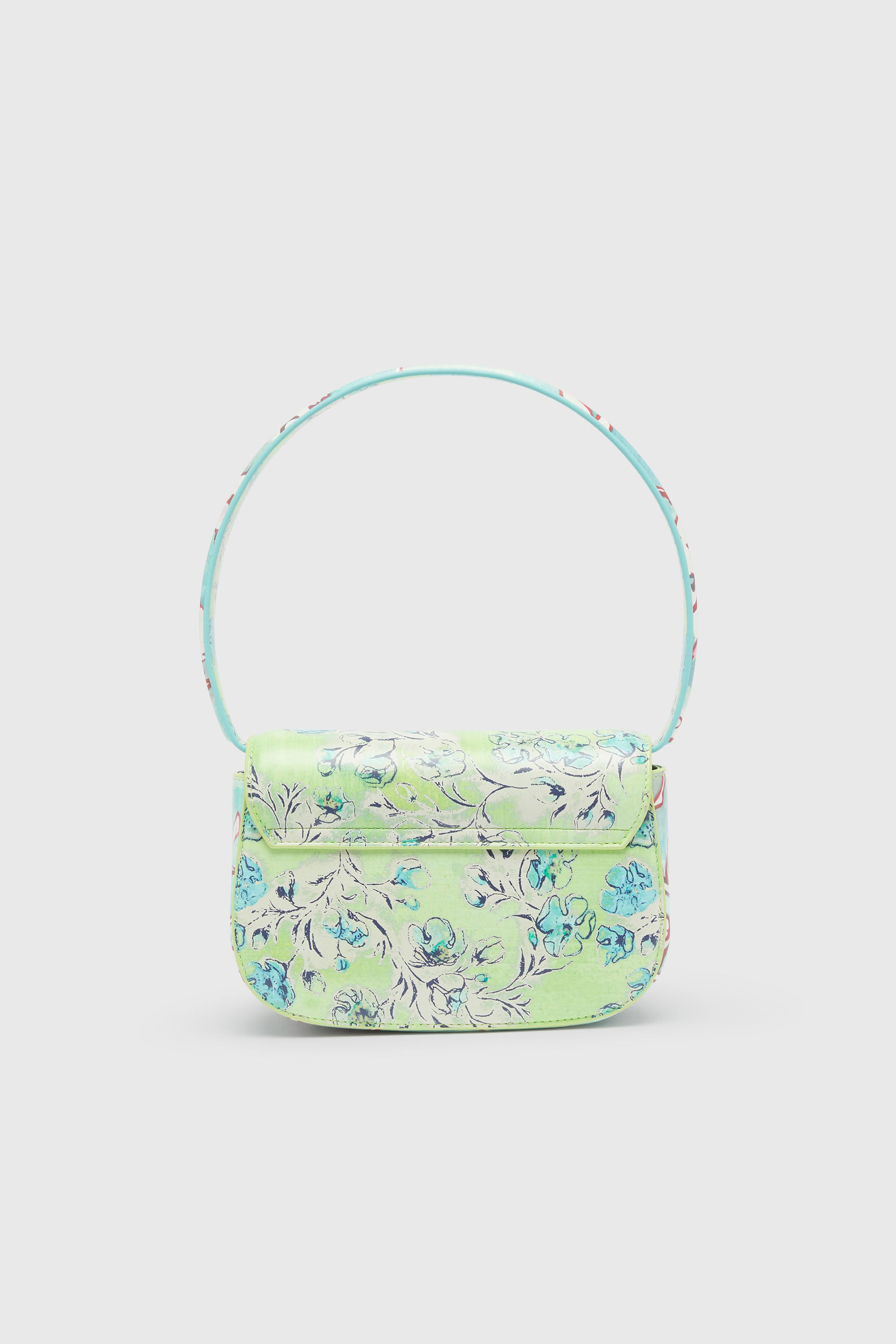 Diesel - 1DR, Damen 1DR-Ikonische Schultertasche mit Blumenmuster in Gr&uuml;n - 2