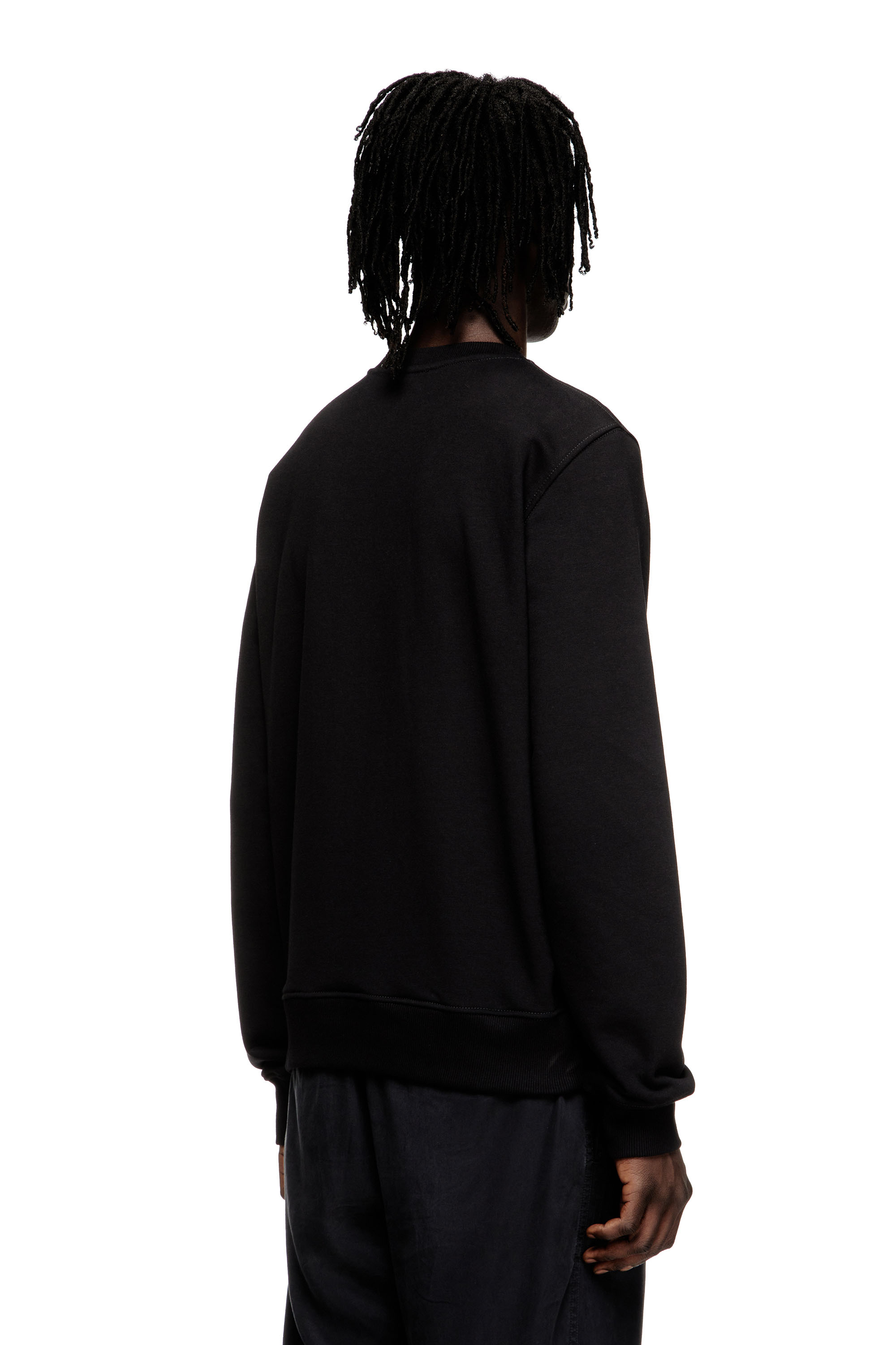 Diesel - S-GINN-T3, Herren Baumwoll-Sweatshirt mit grafischem Druck in Schwarz - 4