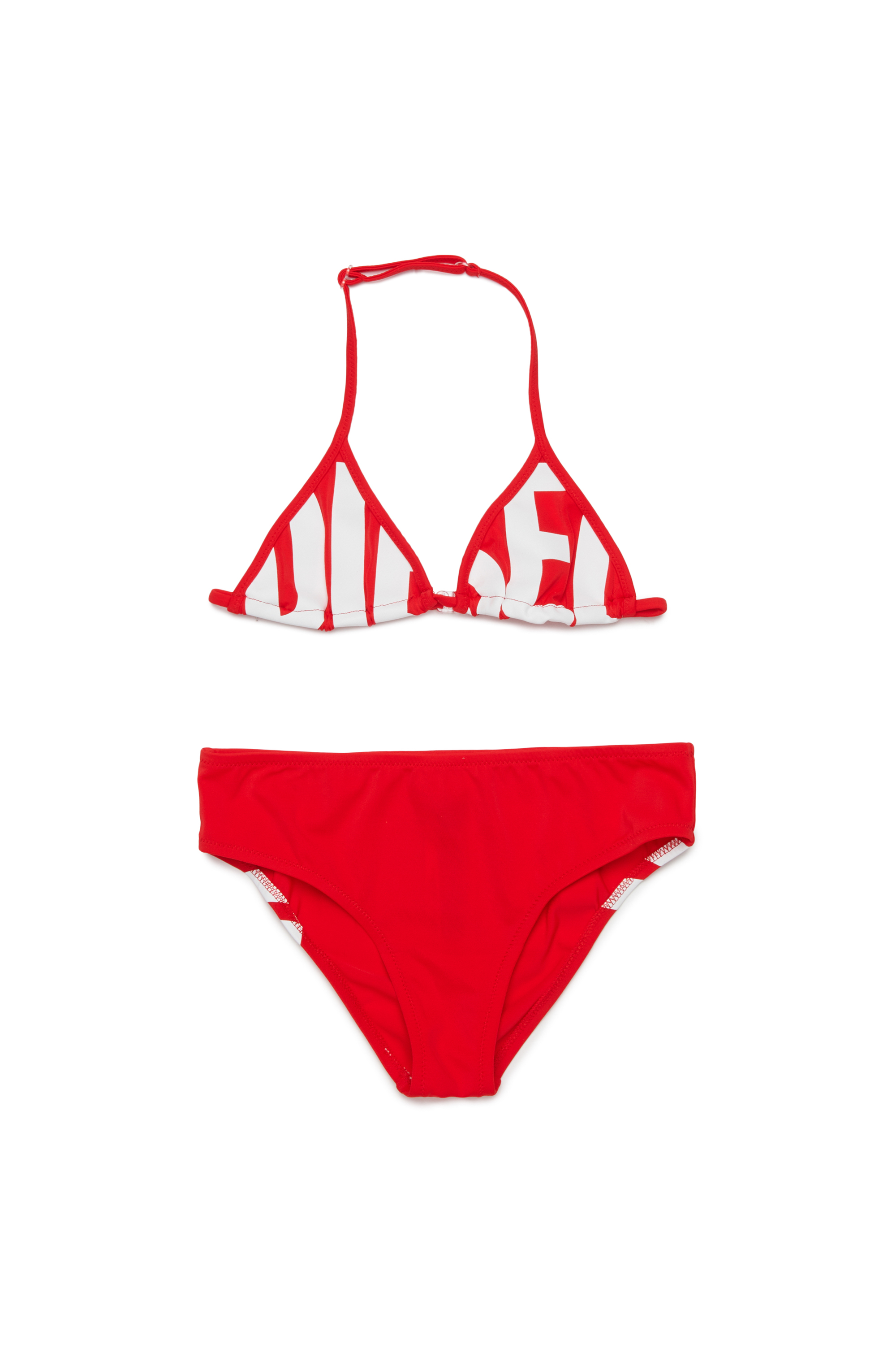 Diesel - MIDDY, Damen Bikini in Unifarbe mit Maxi-Logo in Rot - 1