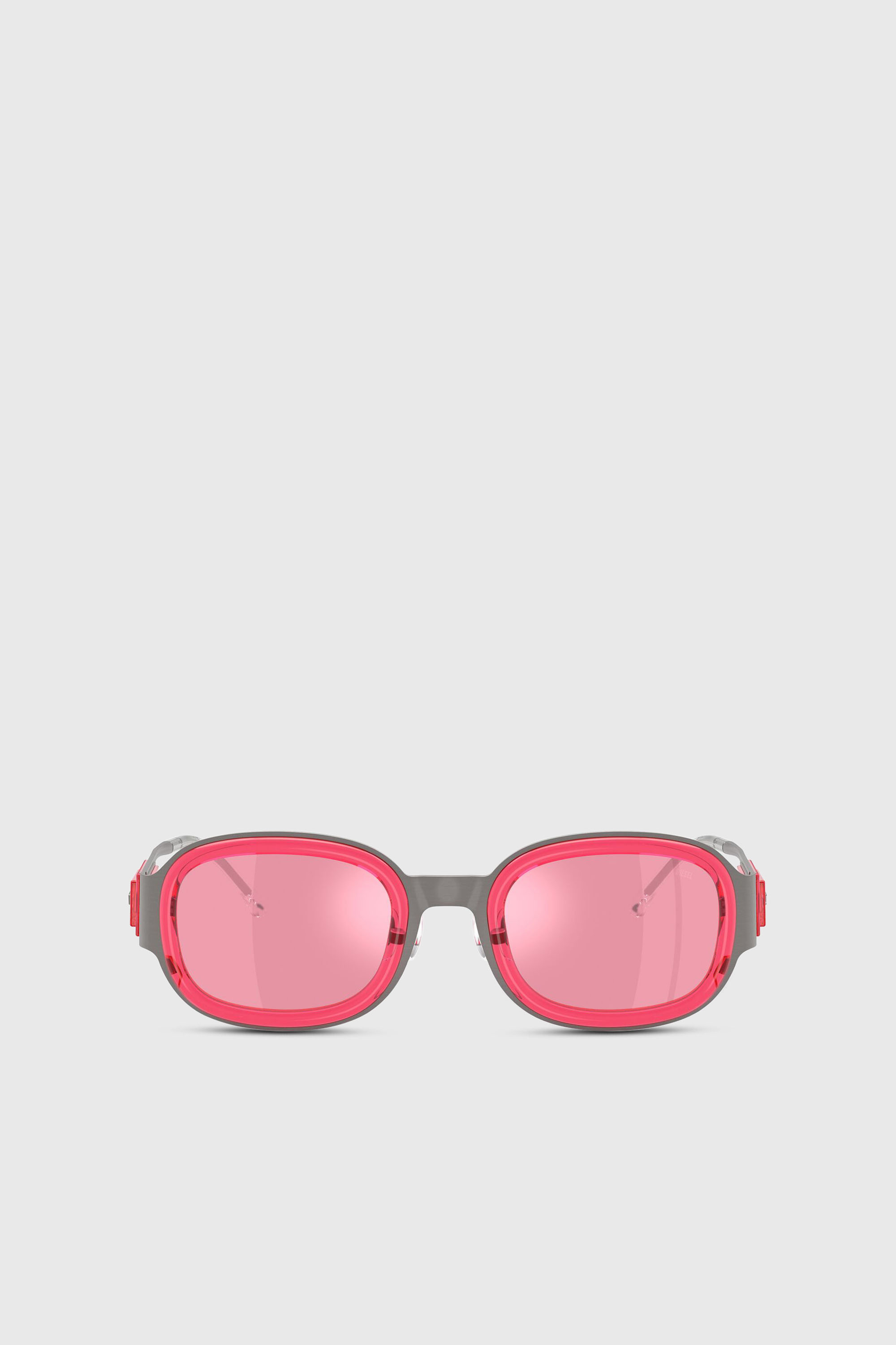 Diesel - 0DL1020, Unisex Quadratische Sonnenbrillen in Grau/Rot - 1