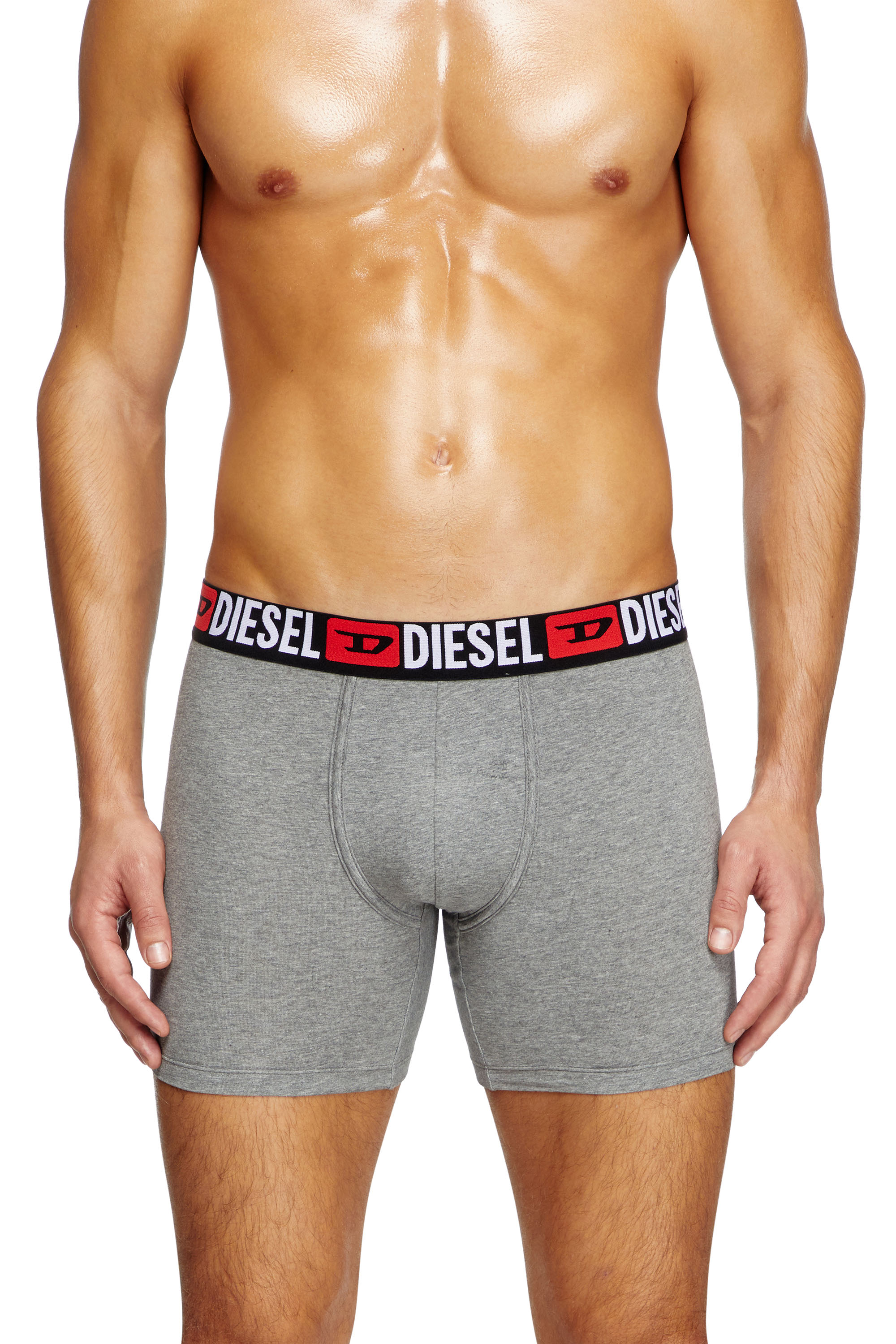 Diesel - MAX-D-CORE-3PACK, Herren Retropants im Dreierpack aus Baumwollstretch in Grau/Rot - 2
