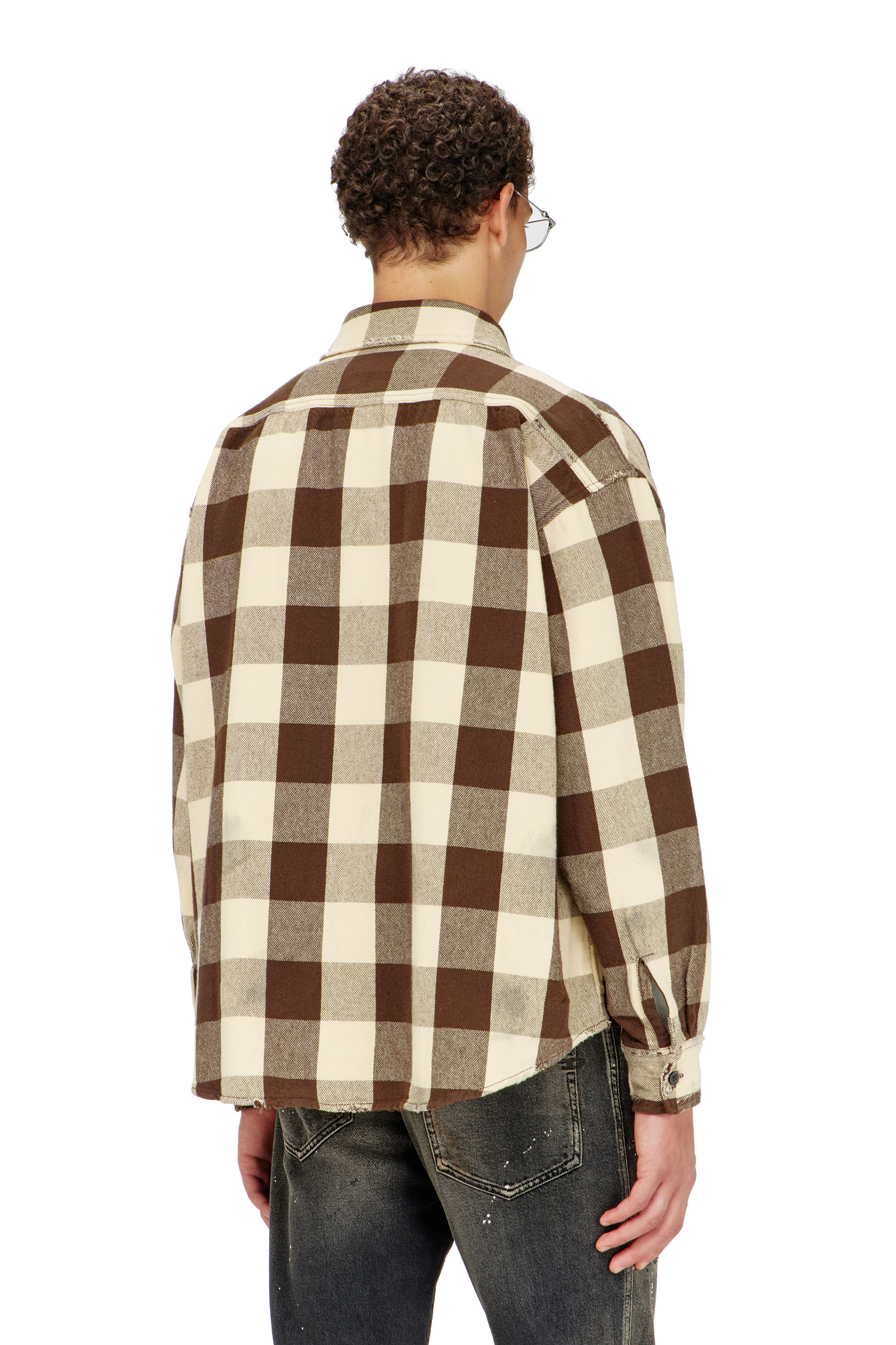 Diesel - S-DRUM, Herren Karohemd mit distressed-Effekt in null - 4