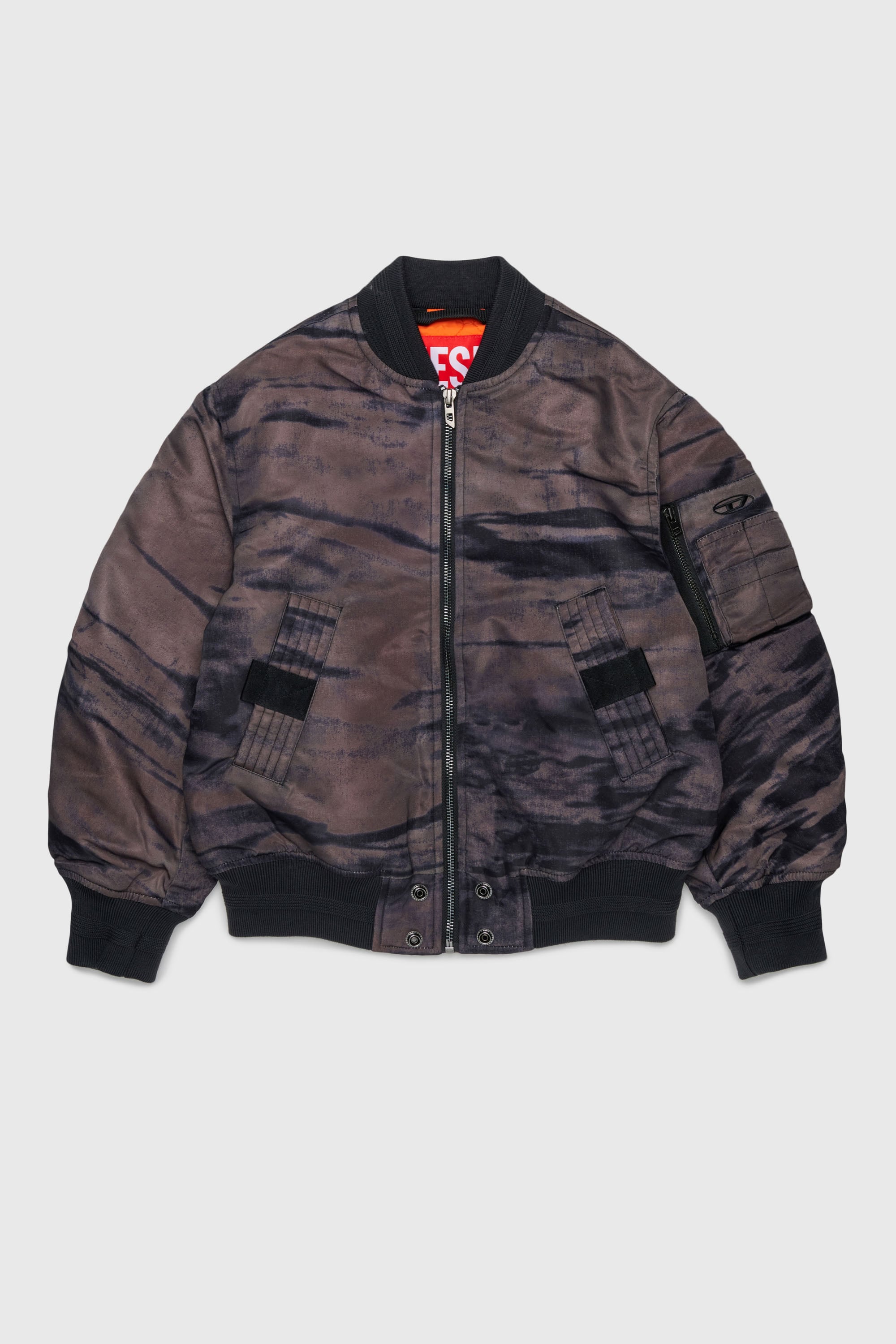 Diesel - JAKEPSDLBZ, Herren Nylon-Bomberjacke mit Steppfutter in Gr&uuml;n - 1