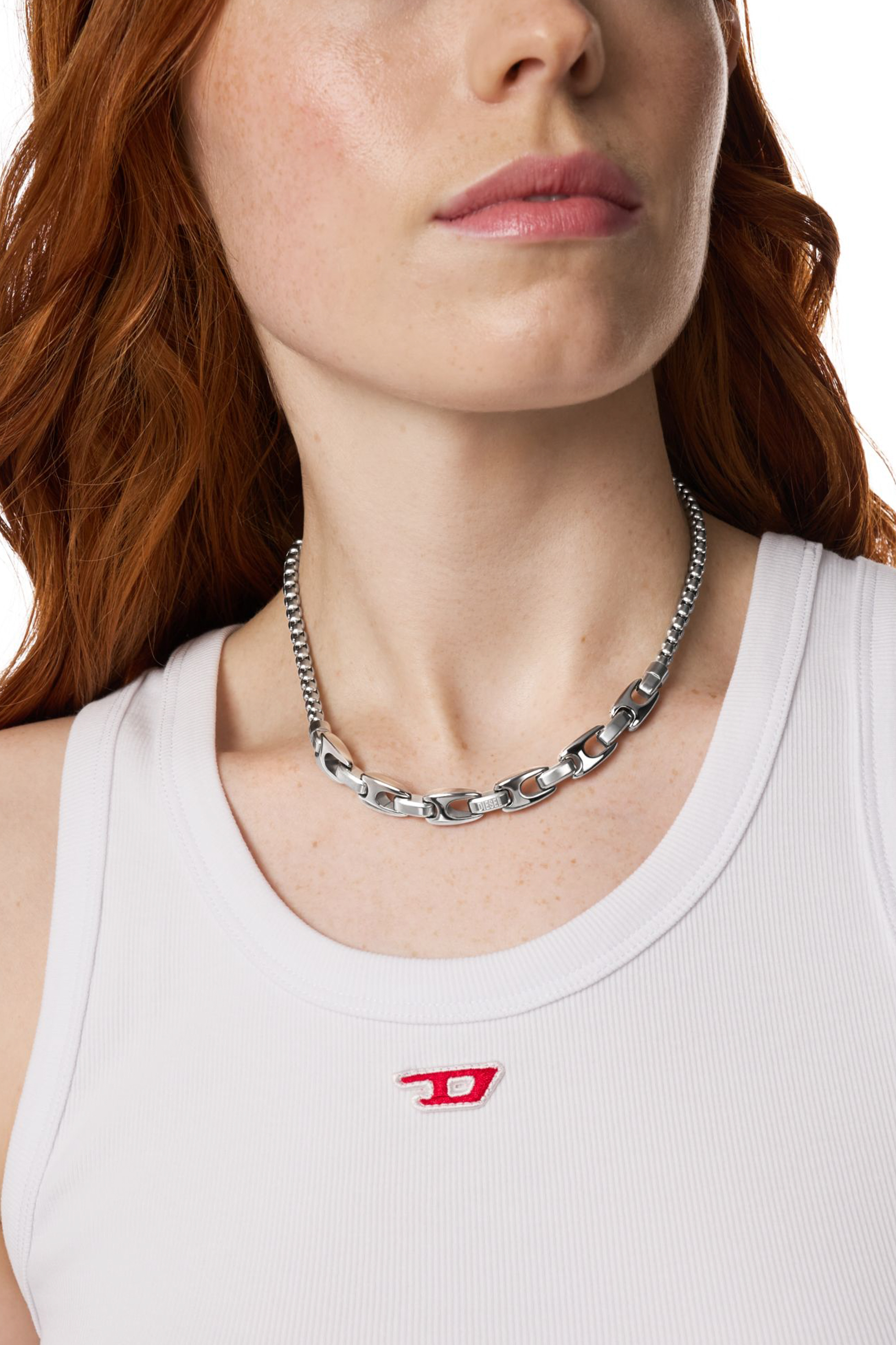 Diesel - DX1650040 JEWELLERY, Unisex Edelstahl-Tropfen-Ohrring in Silber - 3