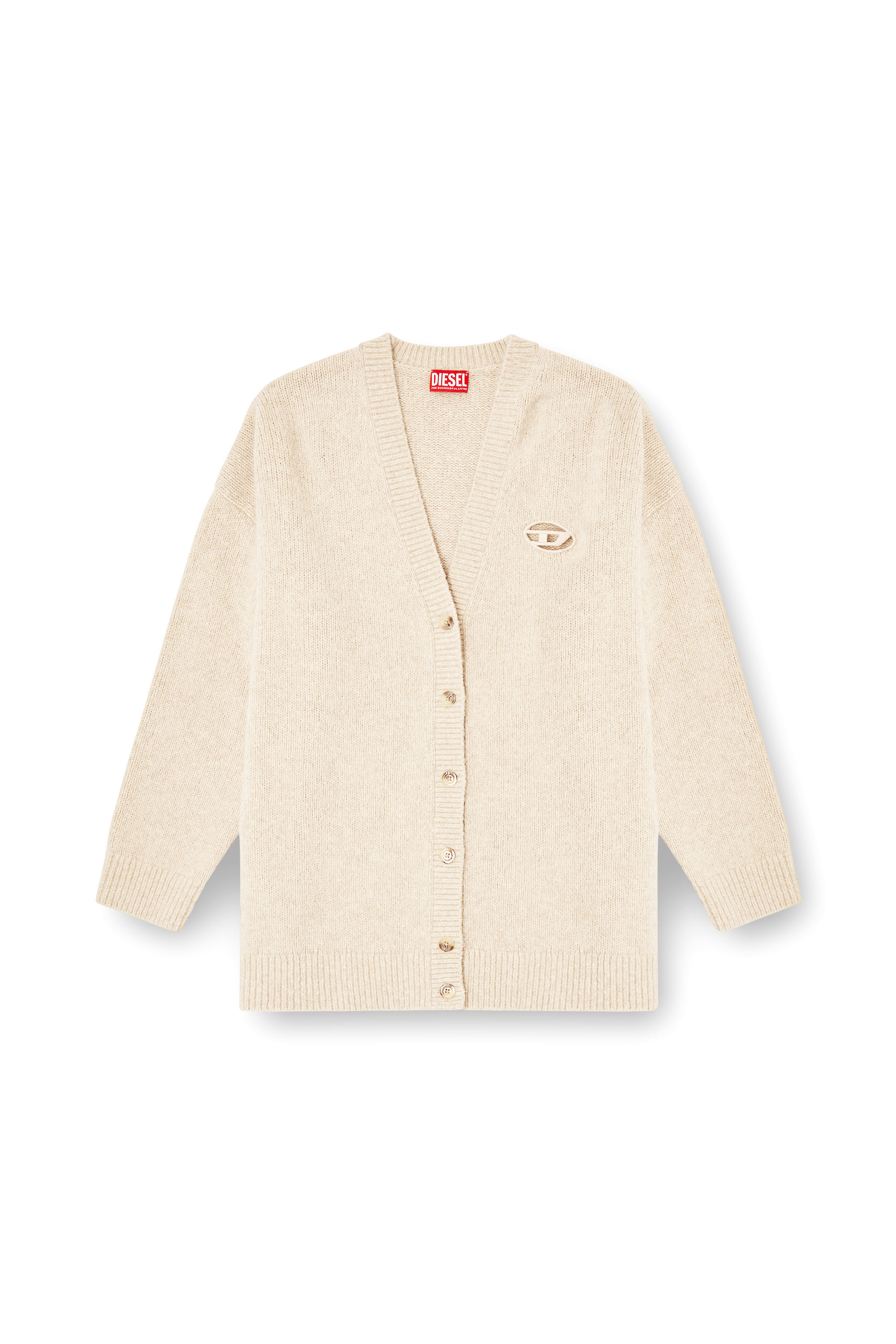 Diesel - M-AREELA, Damen Cardigan aus Woll- und Alpakamischung in Beige - 3