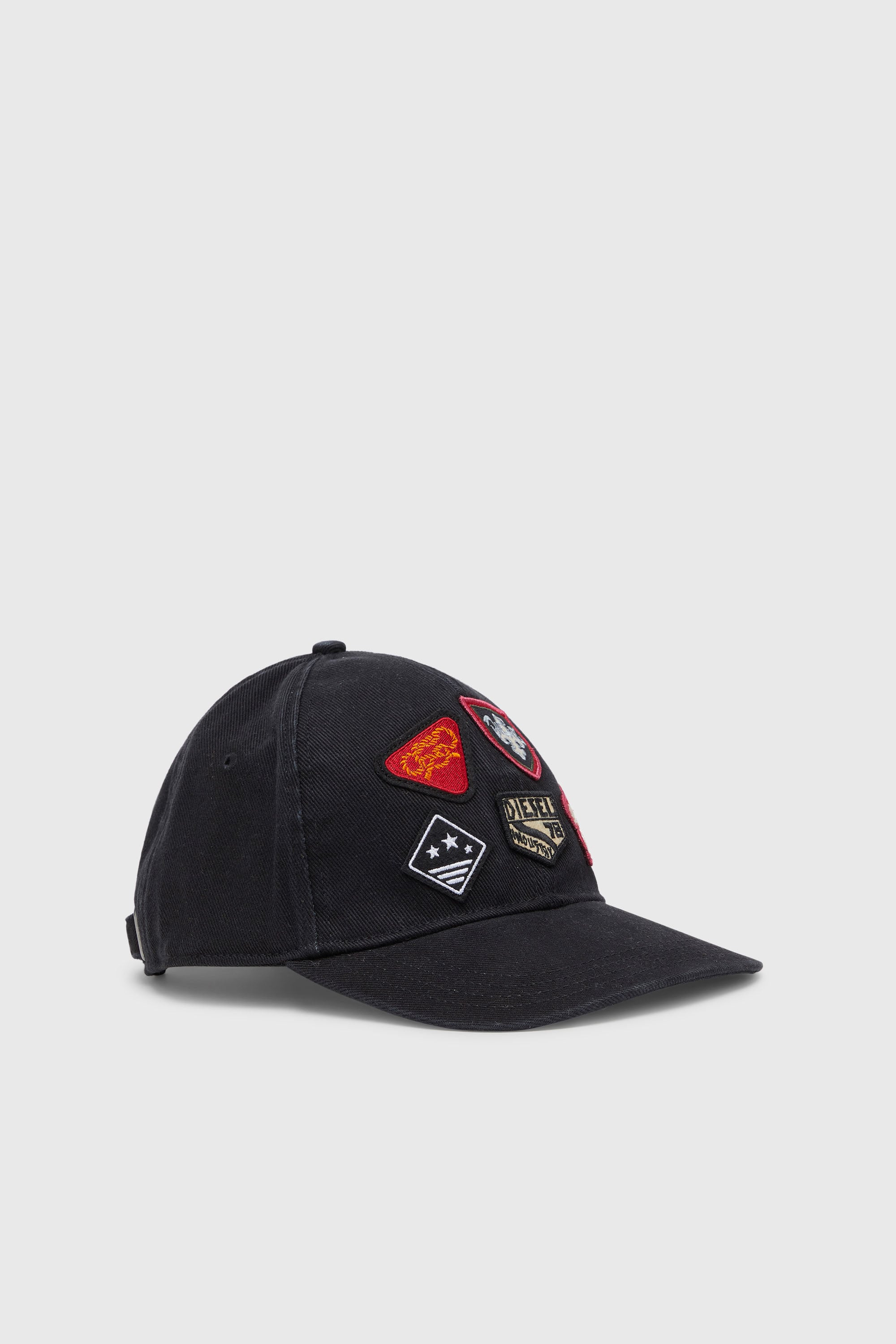 Diesel - C-SCUD, Herren Baseballcap mit bestickten patches in Schwarz - 1