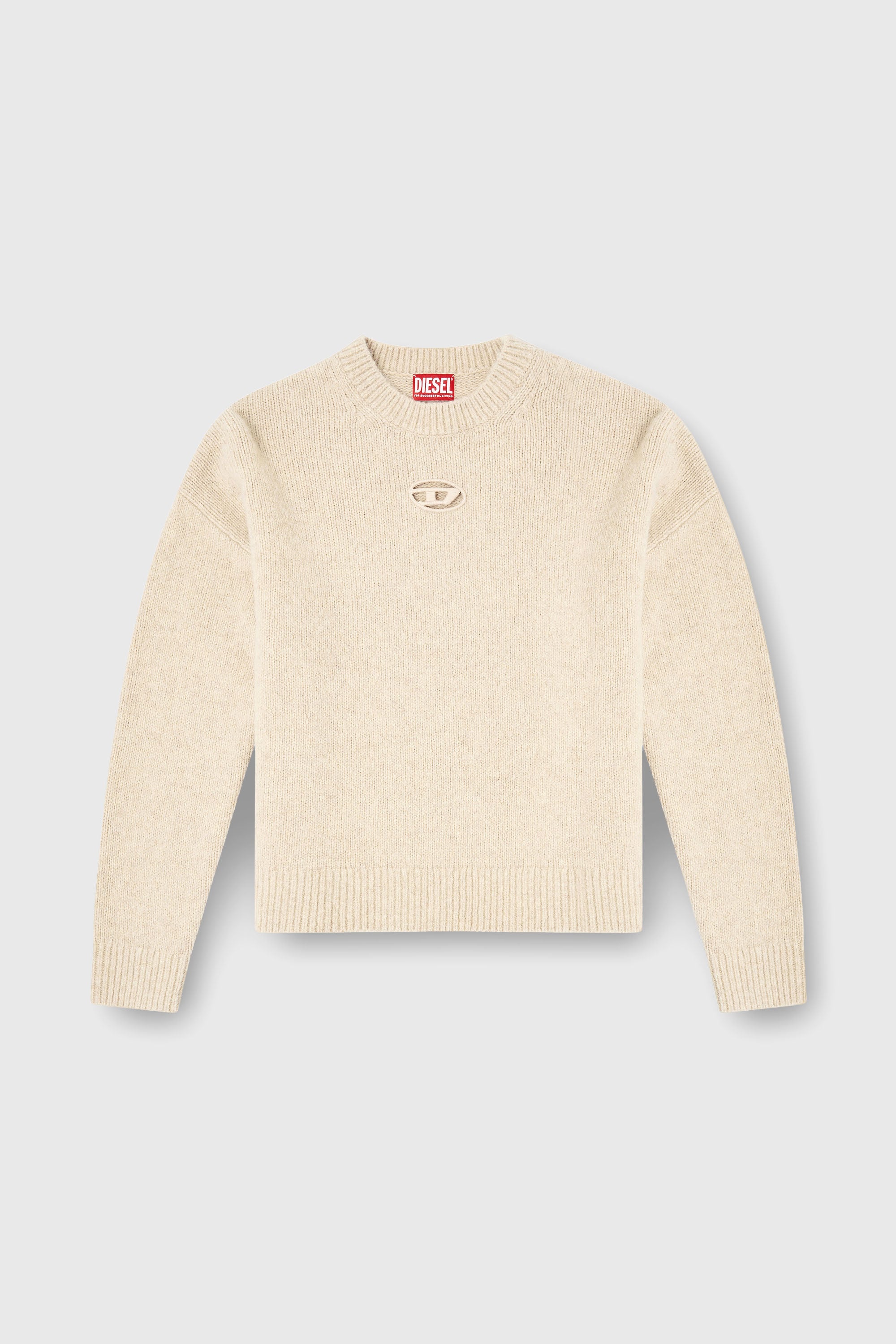 Diesel - M-AREETA, Damen Pullover aus Woll- und Alpakamischung in Beige - 2