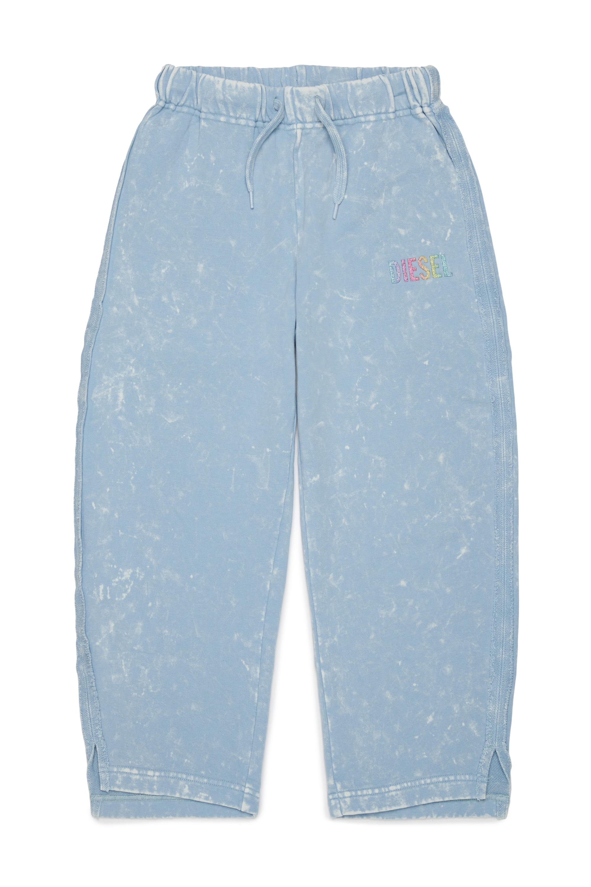 Diesel - PLOXY, Damen Sweatpants aus Baumwolle mit Marmor-Effekt in Hellblau - 1