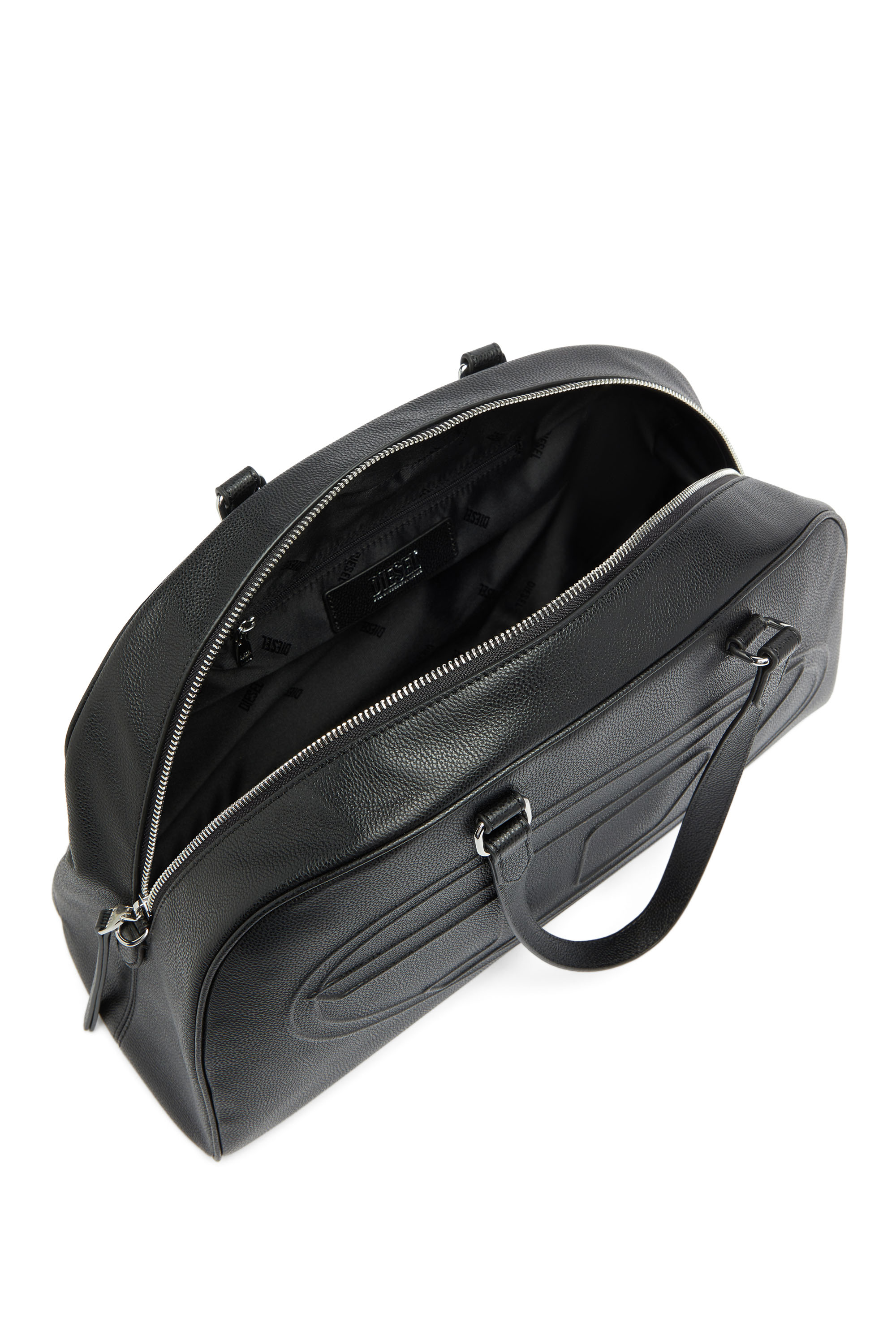 Diesel - 1DR DOME DUFFLE, Unisex 1DR Dome - Ledertasche mit Oval D Logo in Schwarz - 3