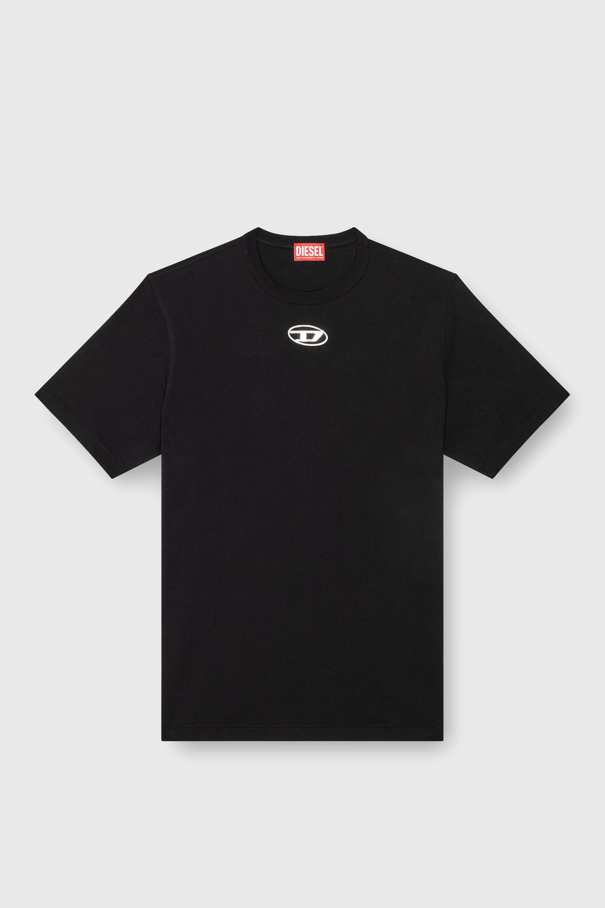 Diesel - T-ADJUST-OD, Herren T-Shirt mit metallischem Oval D in Schwarz - 2