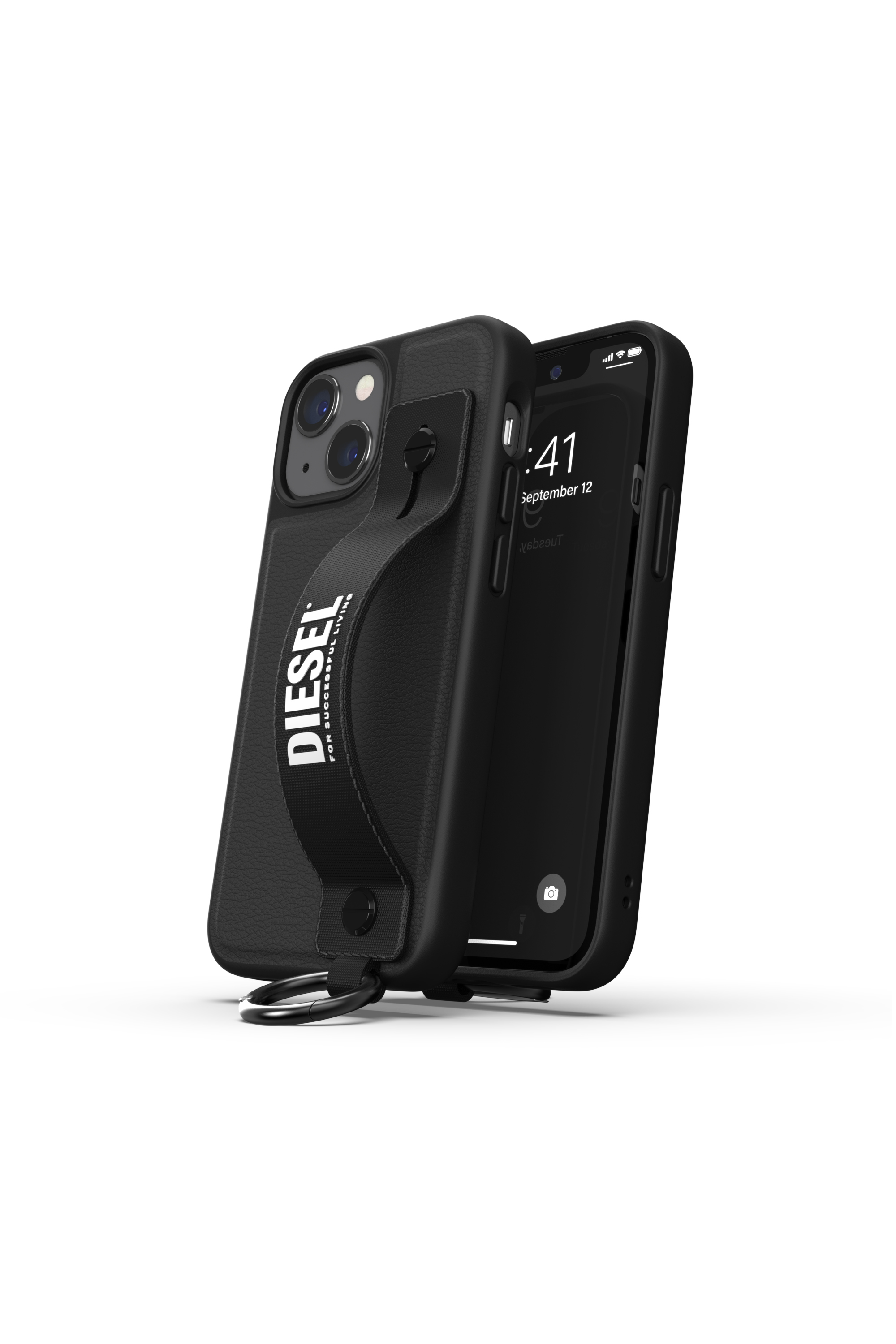 Diesel - 47176 TECH CHAIN, Unisex Handstrap-Case für iPhone 13 Mini in Schwarz - 3