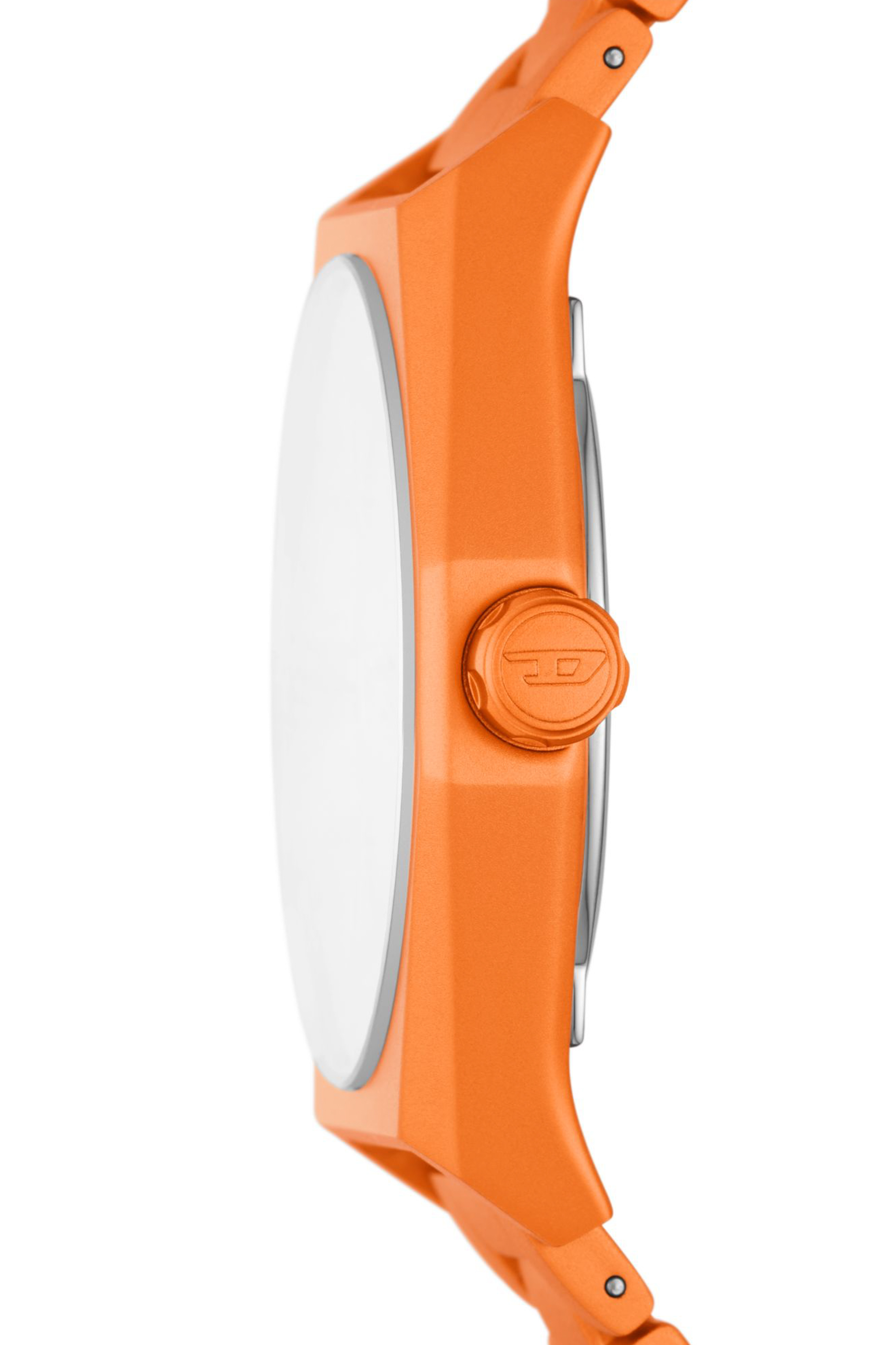 Diesel - DZ2209, Herren Scraper Armbanduhr aus orangem Aluminium mit drei Zeigern in Orange - Image 3