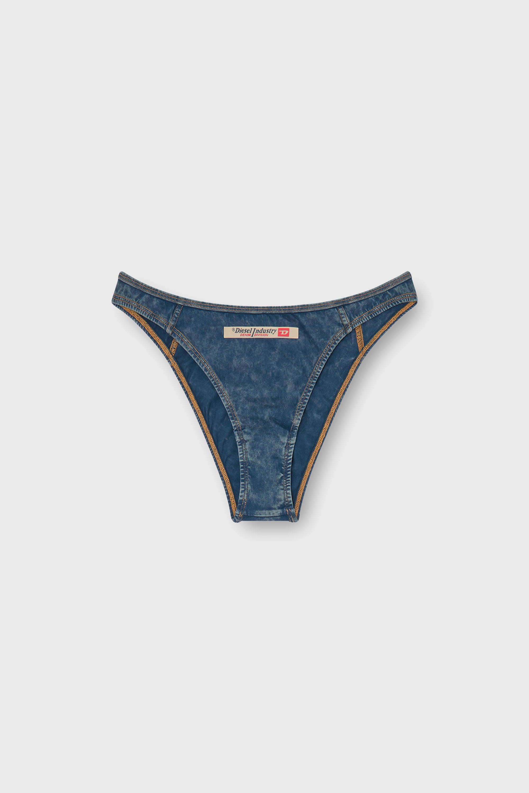 Diesel - AILEEN-DNM, Damen Brazilian-Slips aus Baumwolle mit Denim-Effekt in Blau - 2