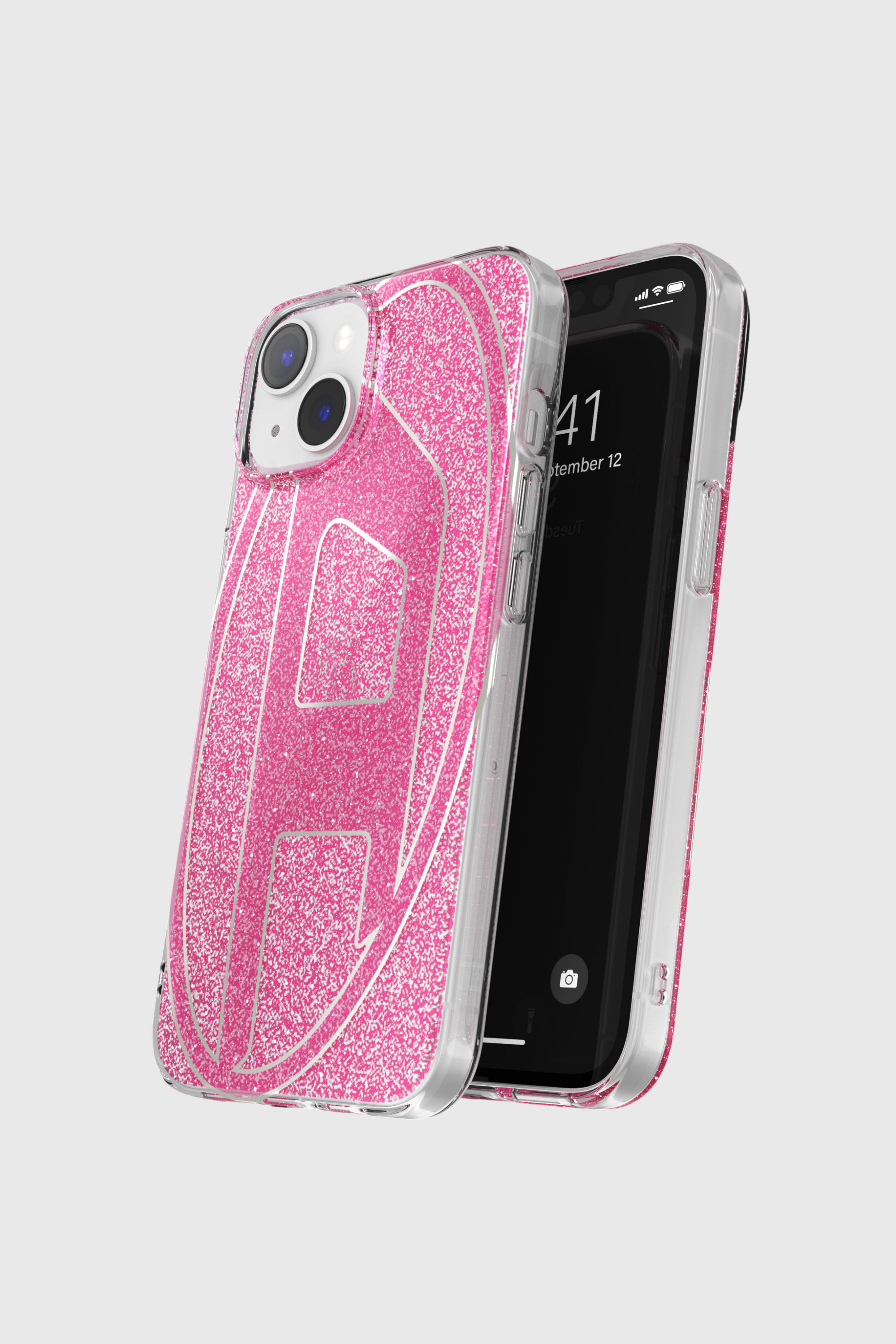 Diesel - 60034 AOP CASE, Unisex Glitter Case f&uuml;r iP 13/ 14 in Rosa - 4