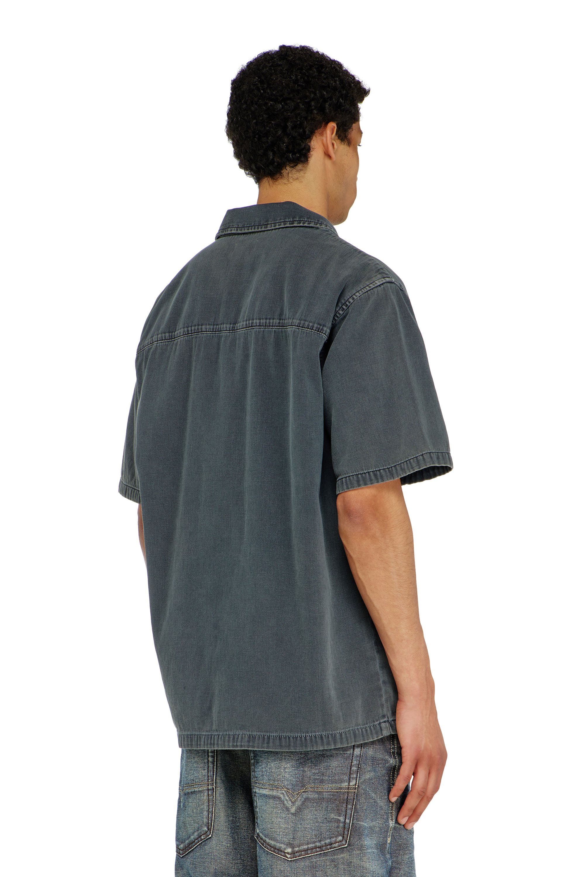 Diesel - D-NABIL-P, Herren Bowling-Hemd aus farbigem denim in null - 4
