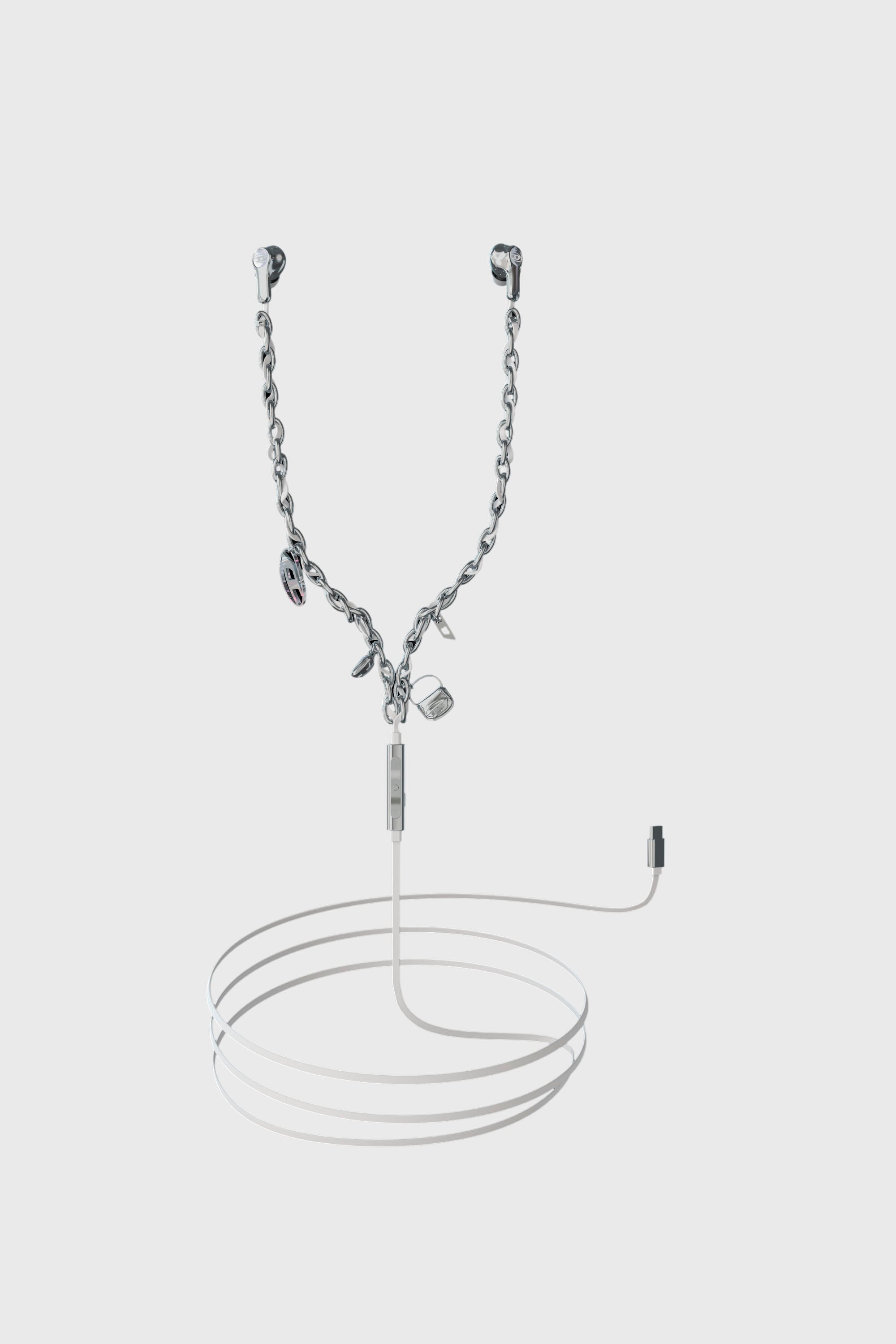 Diesel - 60458  WIRED EARBUDS WIRED EARBUDS, Unisex Wired Earbuds und charms in Silber - 1