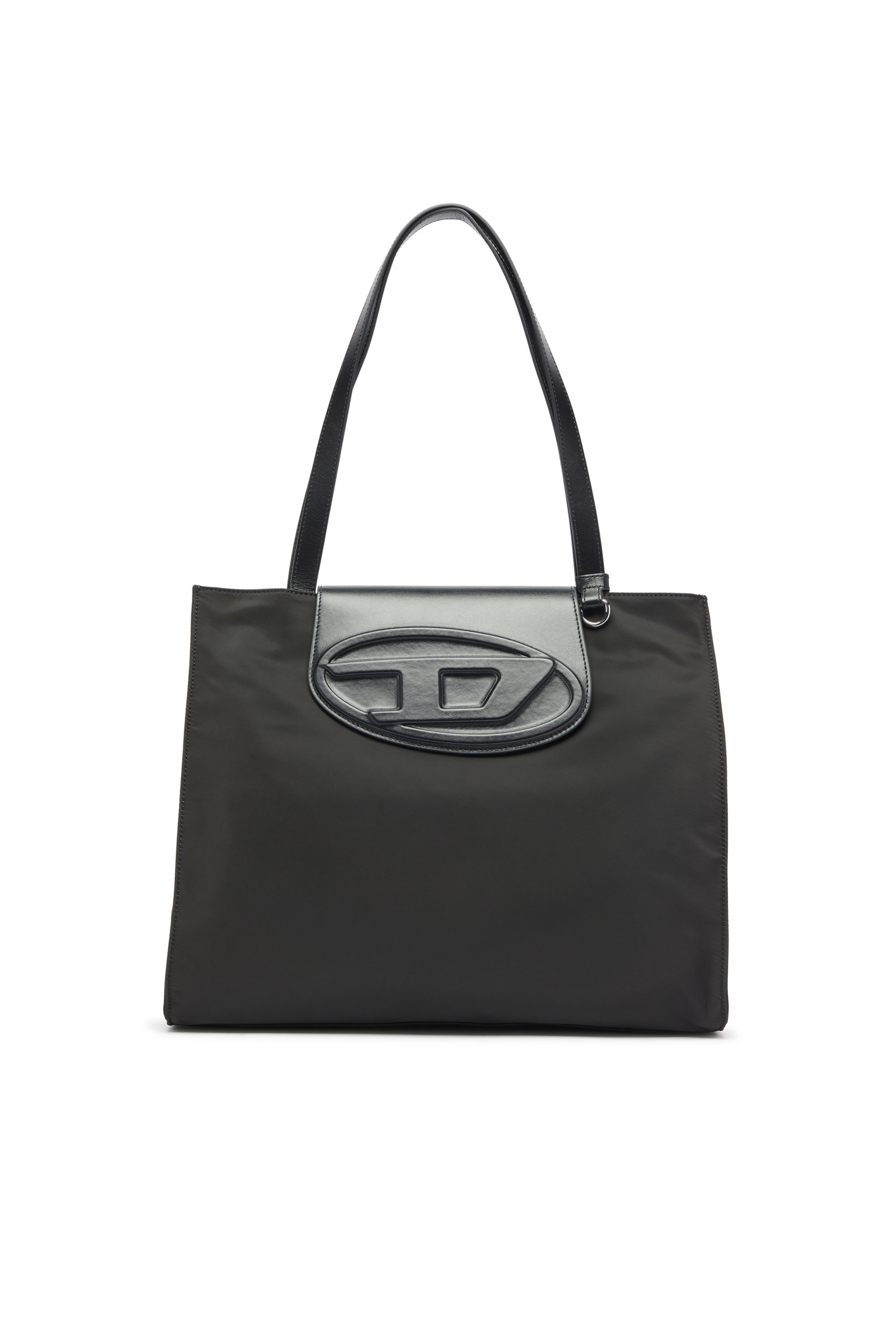 Diesel - 1DR TOTE E/W, Unisex's 1DR - Shopping bag in nylon with leather flap in Black - 1