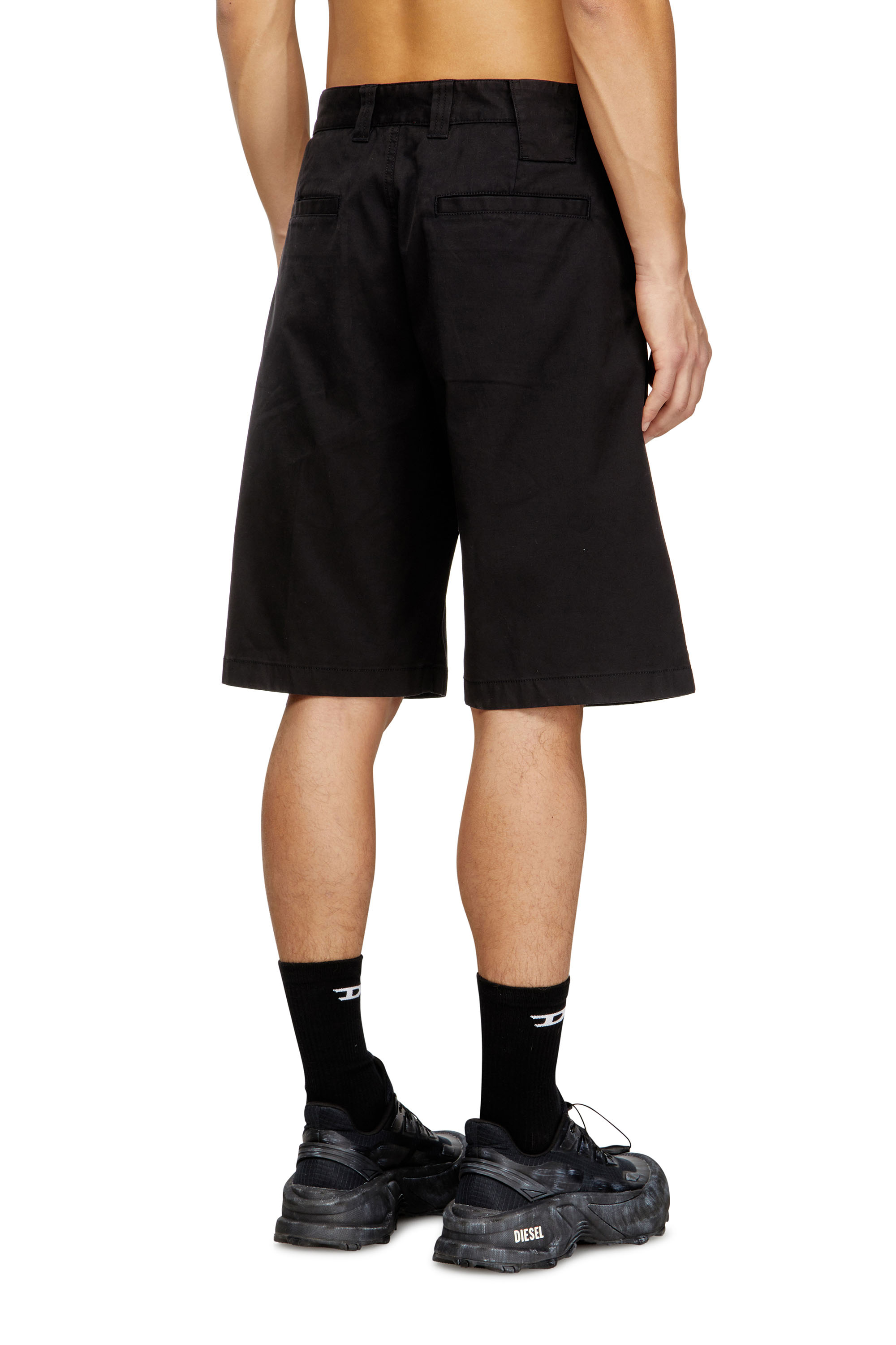 Diesel - P-HANT-CHINO-SHORT-EPCH, Herren Baumwollshorts mit Stonewash-Behandlung in Schwarz - 4