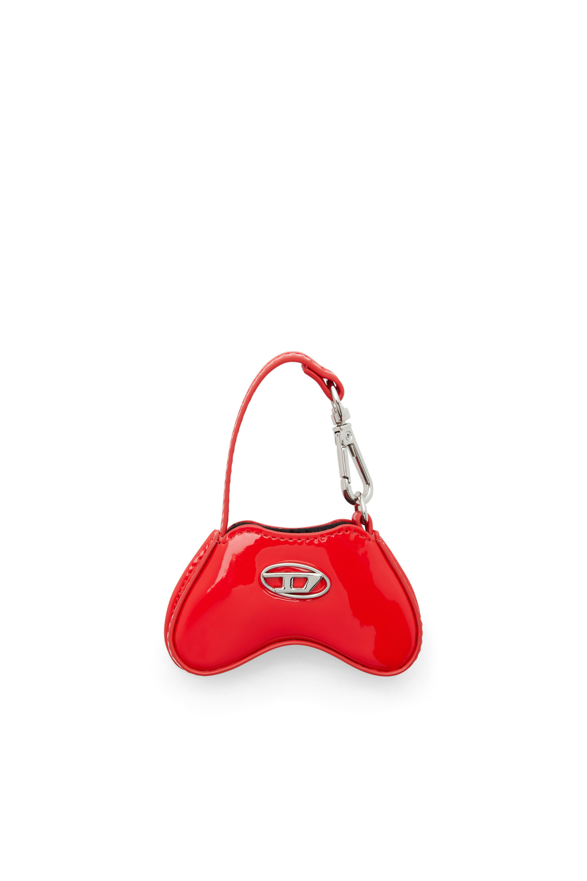 Diesel - PLAY CHARMS, Woman's Glossy bag charm with mirror in Red - 1