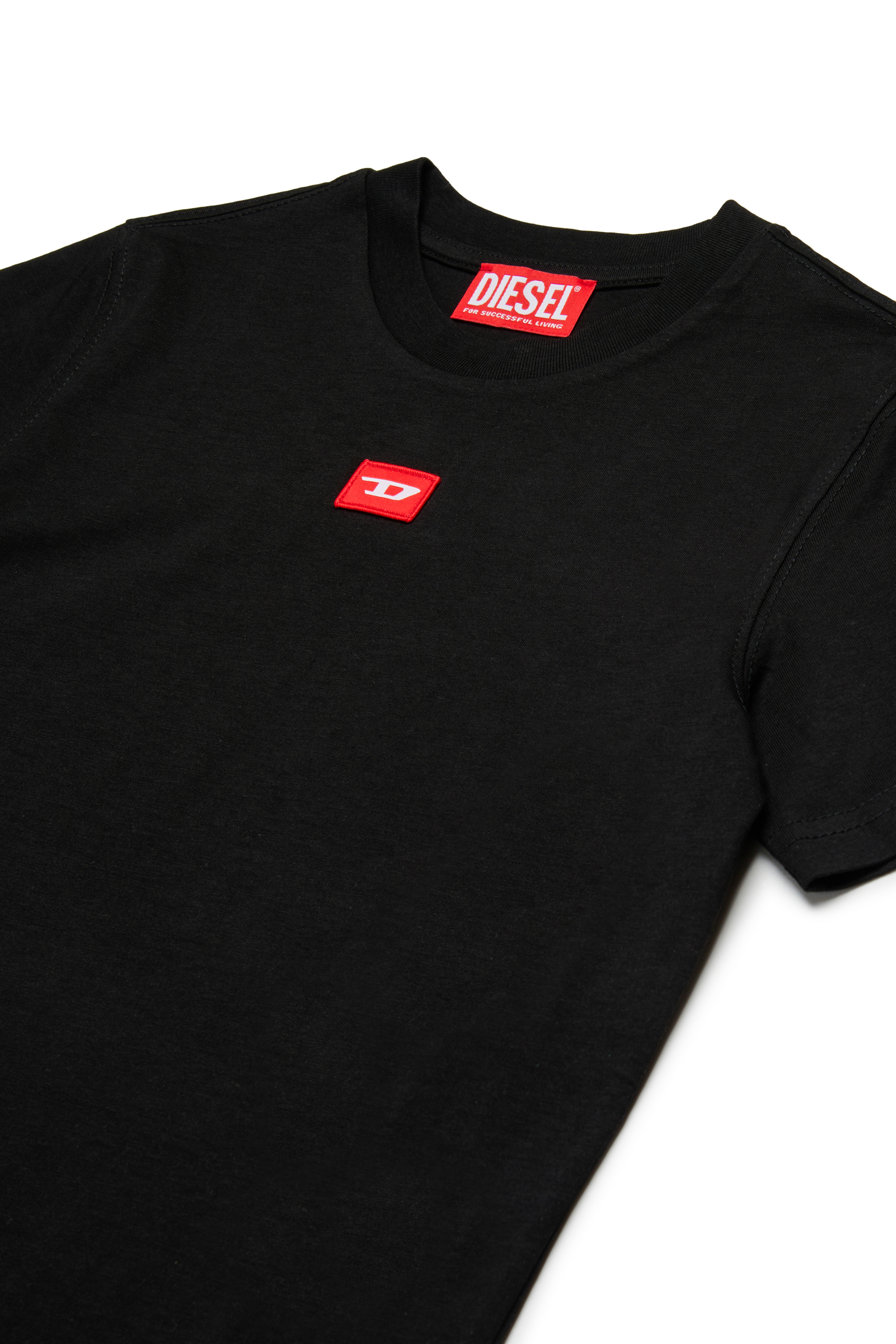 Diesel - TXDIEGO, Herren T-Shirt aus Baumwolle mit Aufnähern in Schwarz - 3