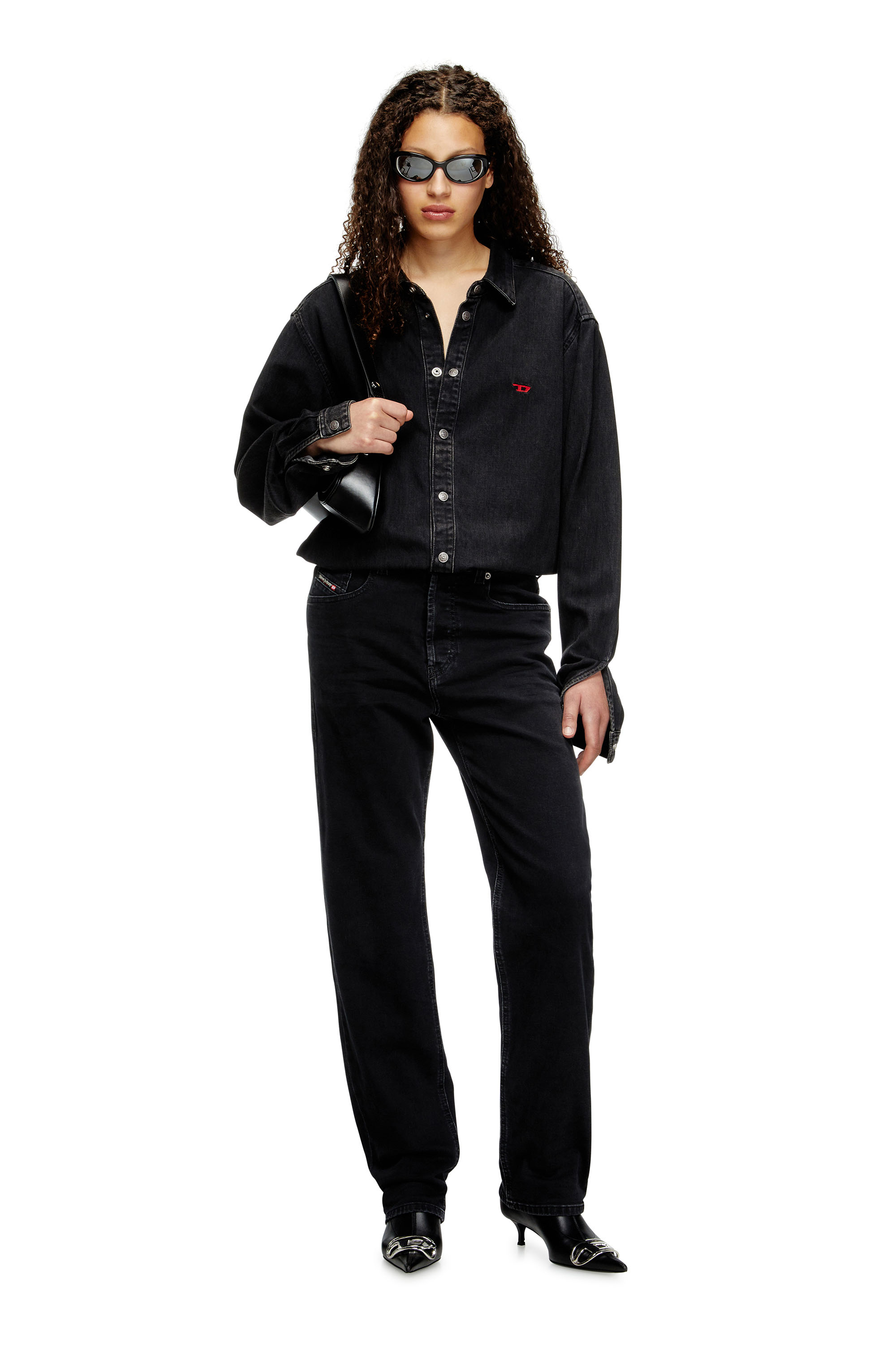 Diesel - Damen Regular Jeans 1988 D-Ark 09M69, Schwarz/Dunkelgrau - 1