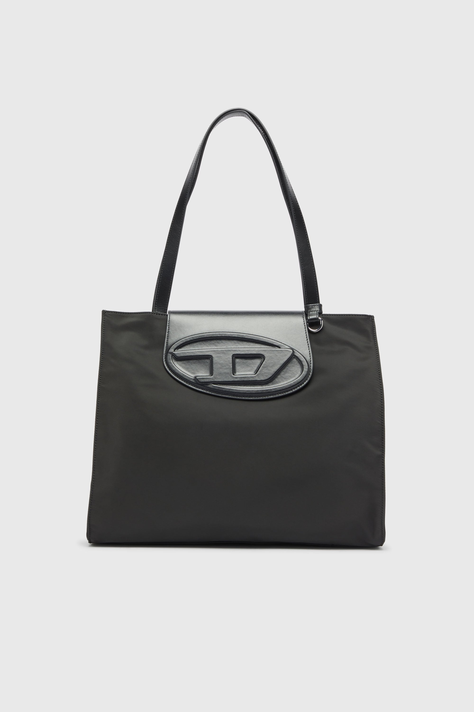Diesel - 1DR TOTE E/W, Unisex 1DR - Einkaufstasche aus nylon mit lederklappe in Schwarz - 1