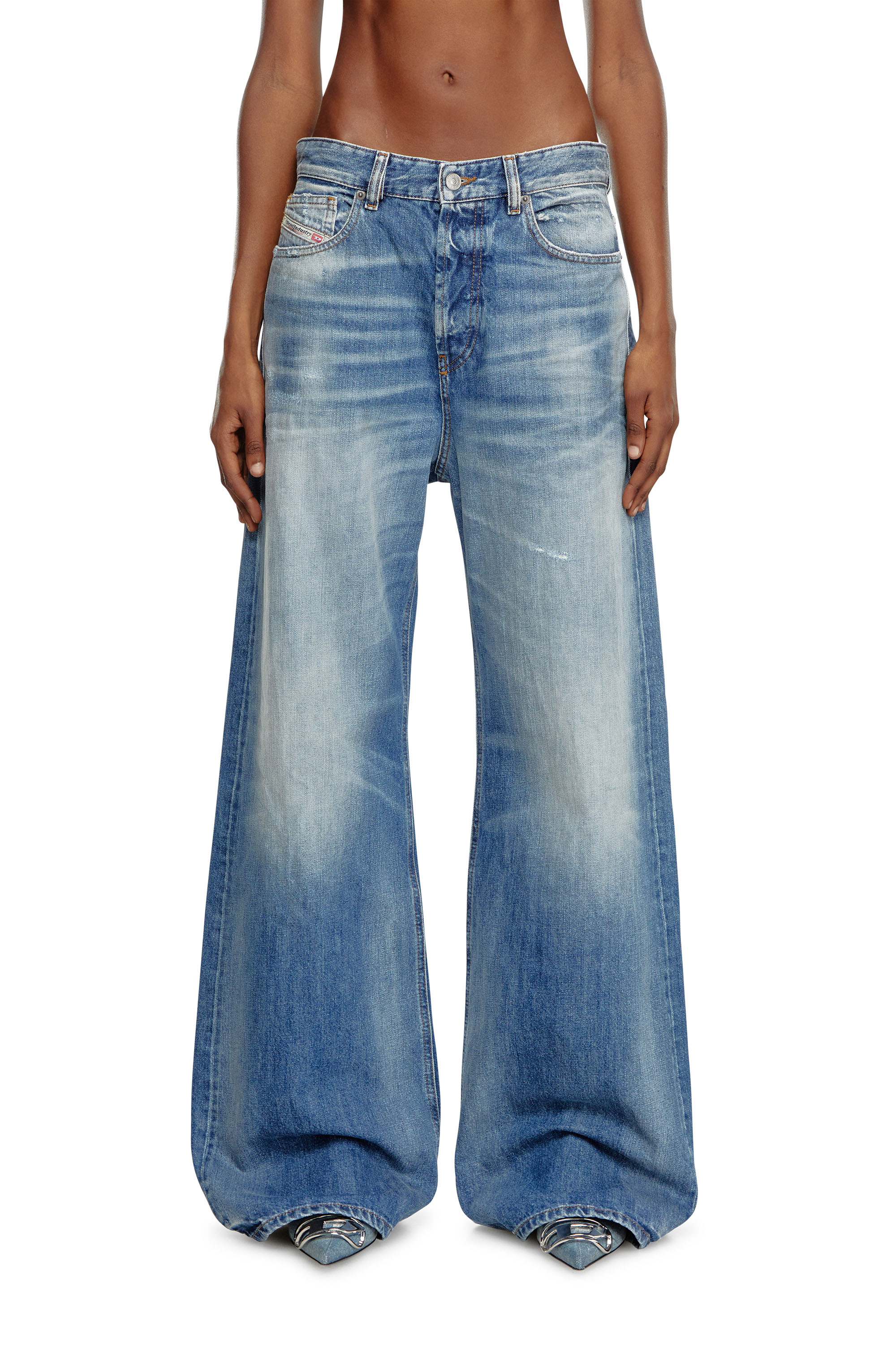 Diesel - Damen Straight Jeans 1996 D-Sire 09J86, Mittelblau - 1