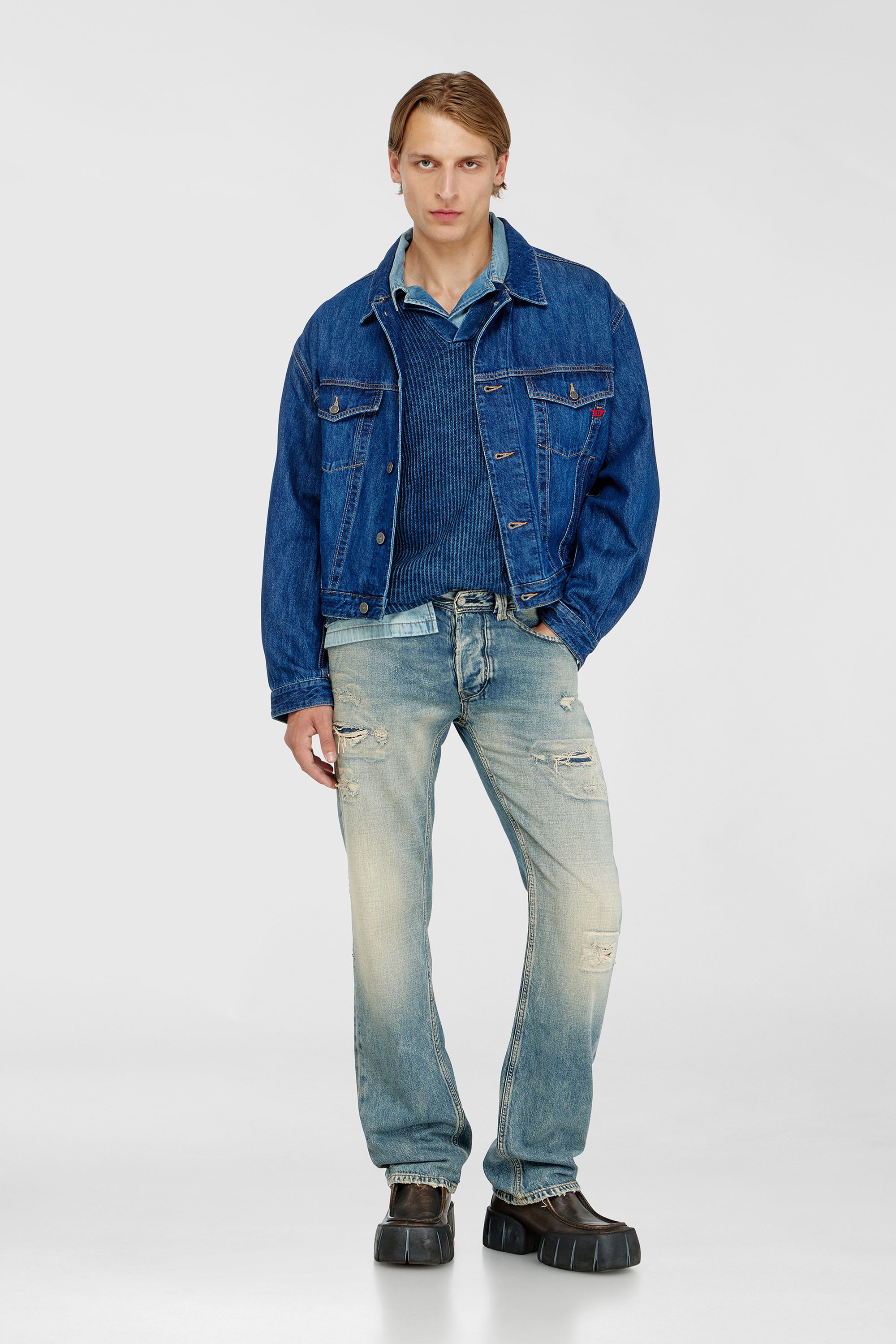 Diesel - Herren Regular Jeans 1985 Larkee 09P62, Mittelblau - 2
