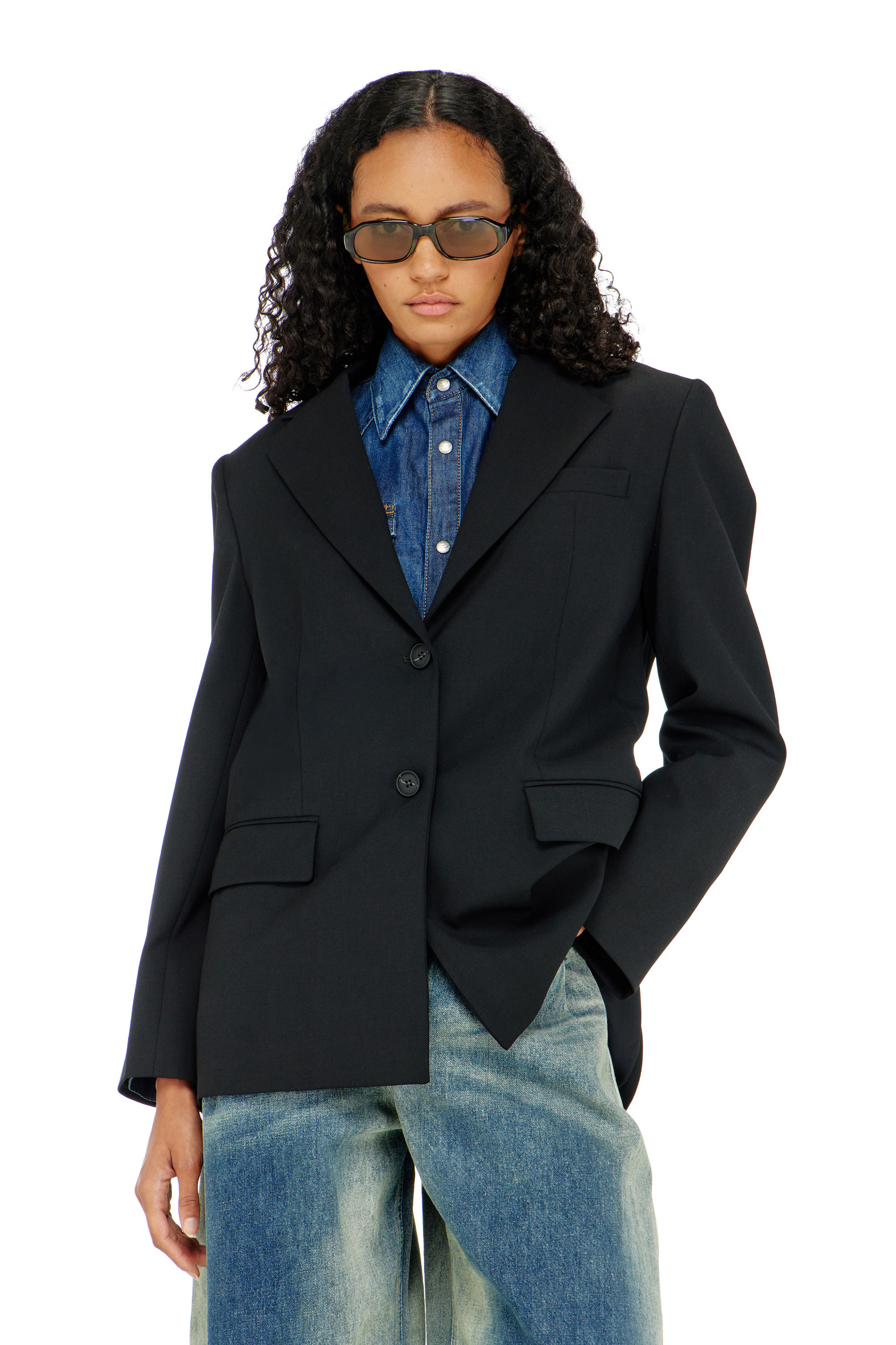 Diesel - G-KESS-R1, Damen Blazer aus Wollmischung in Schwarz - 1