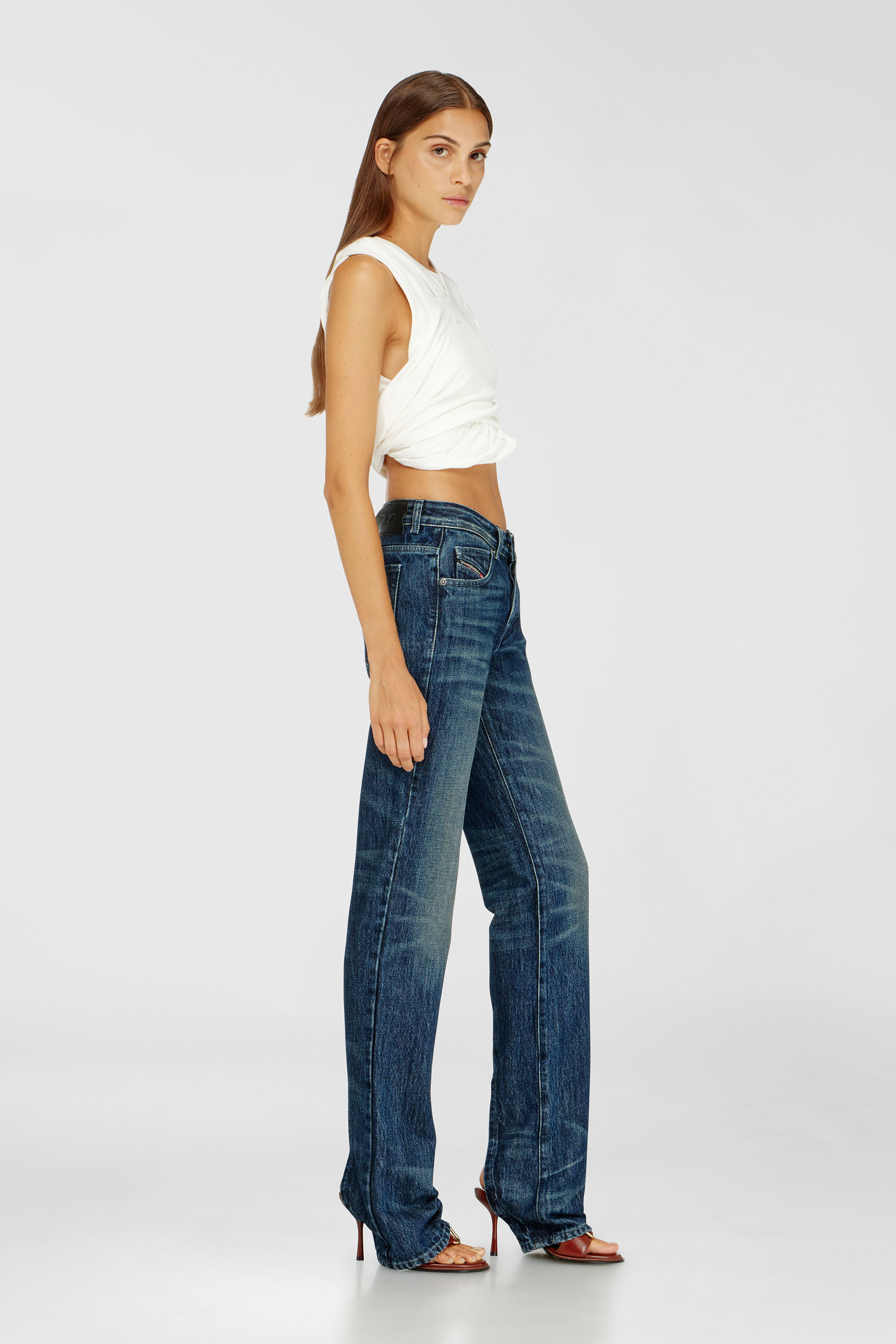 Diesel - Damen Regular Jeans D-Heel 007FZ, Dunkelblau - 2