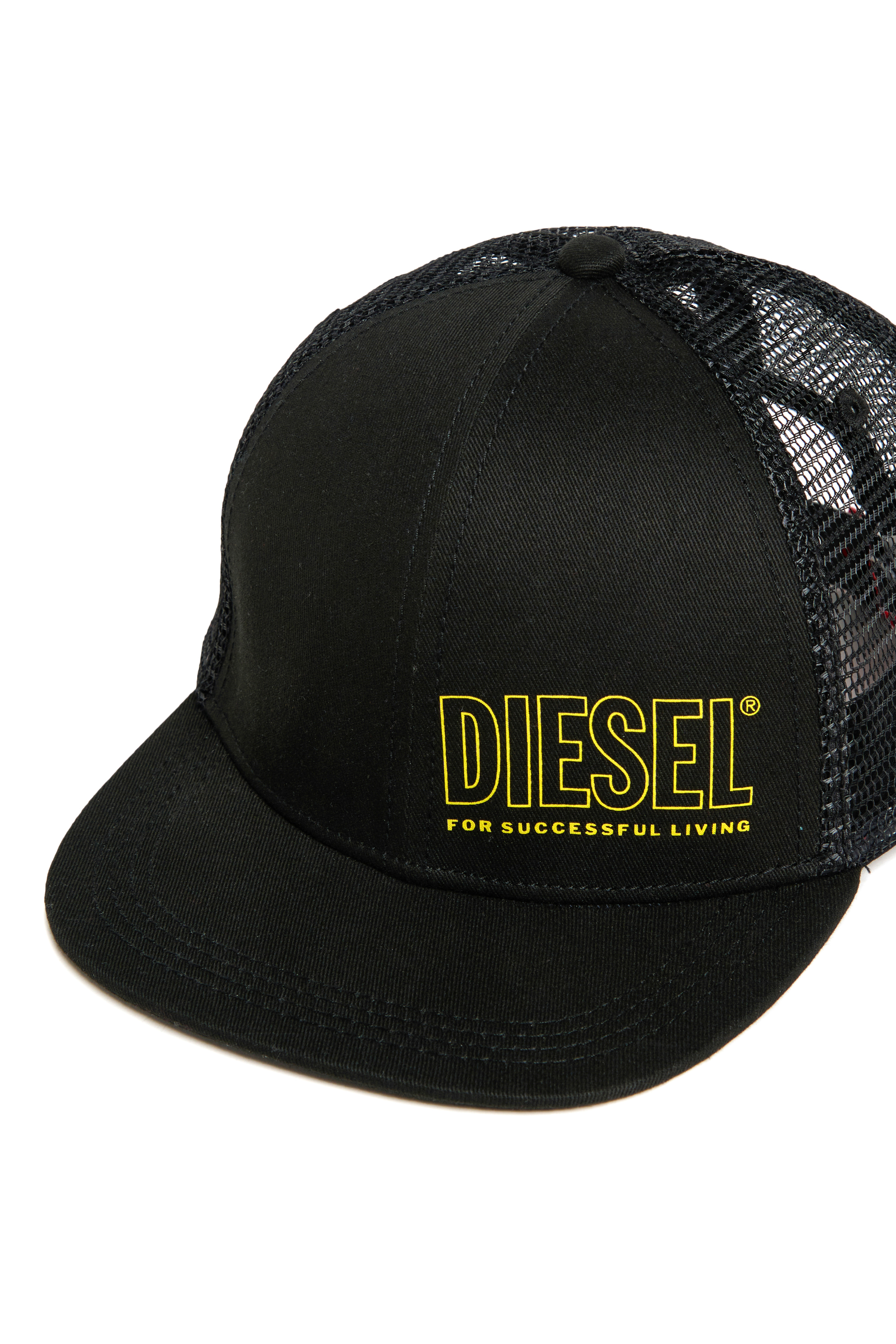 Diesel - FIDDIT, Herren Baseballkappe aus Baumwolle und Mesh in Schwarz - 3