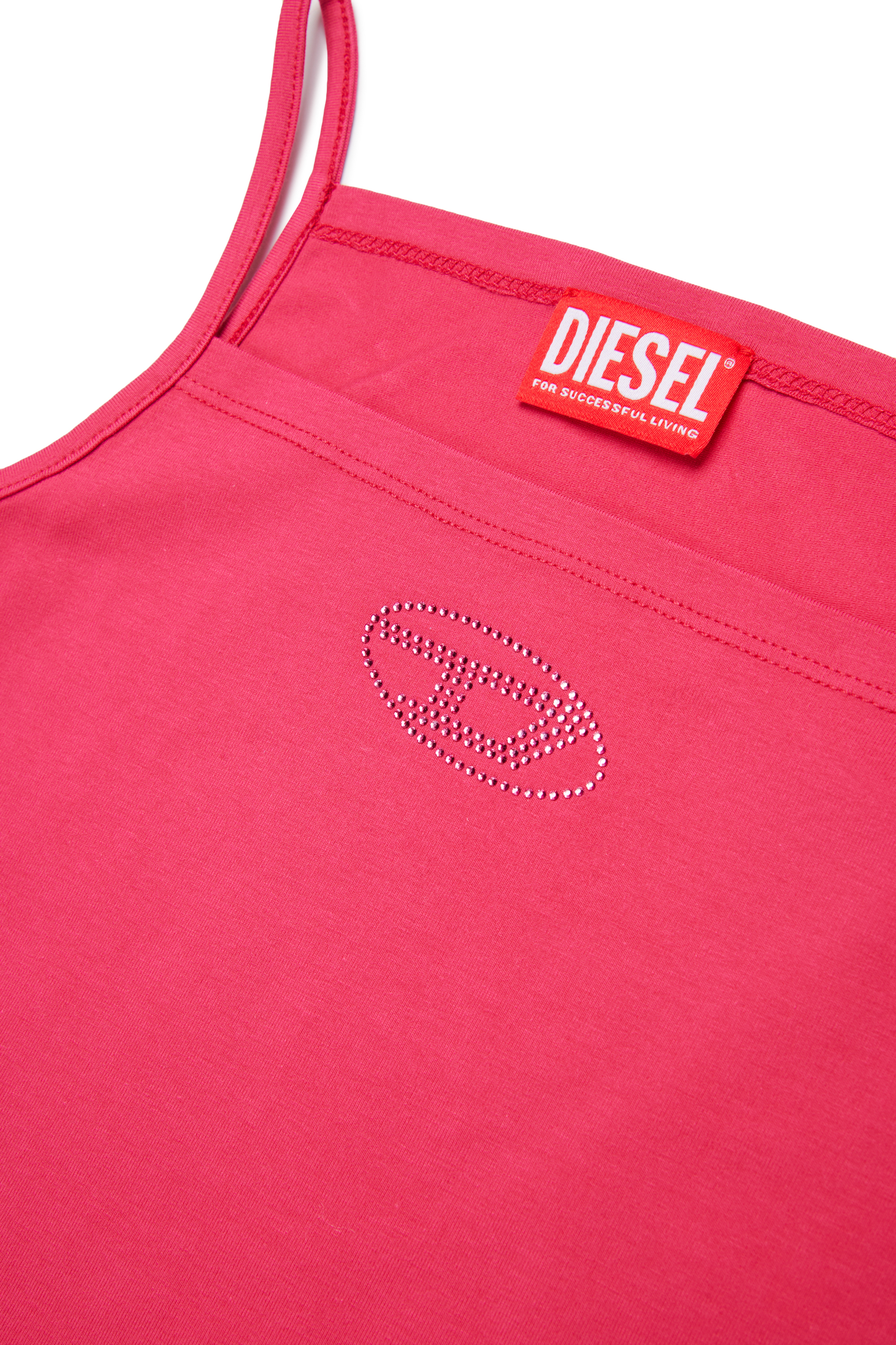 Diesel - TRIND, Damen Oberteil mit Oval D-Kristall-Logo in Rosa - 4