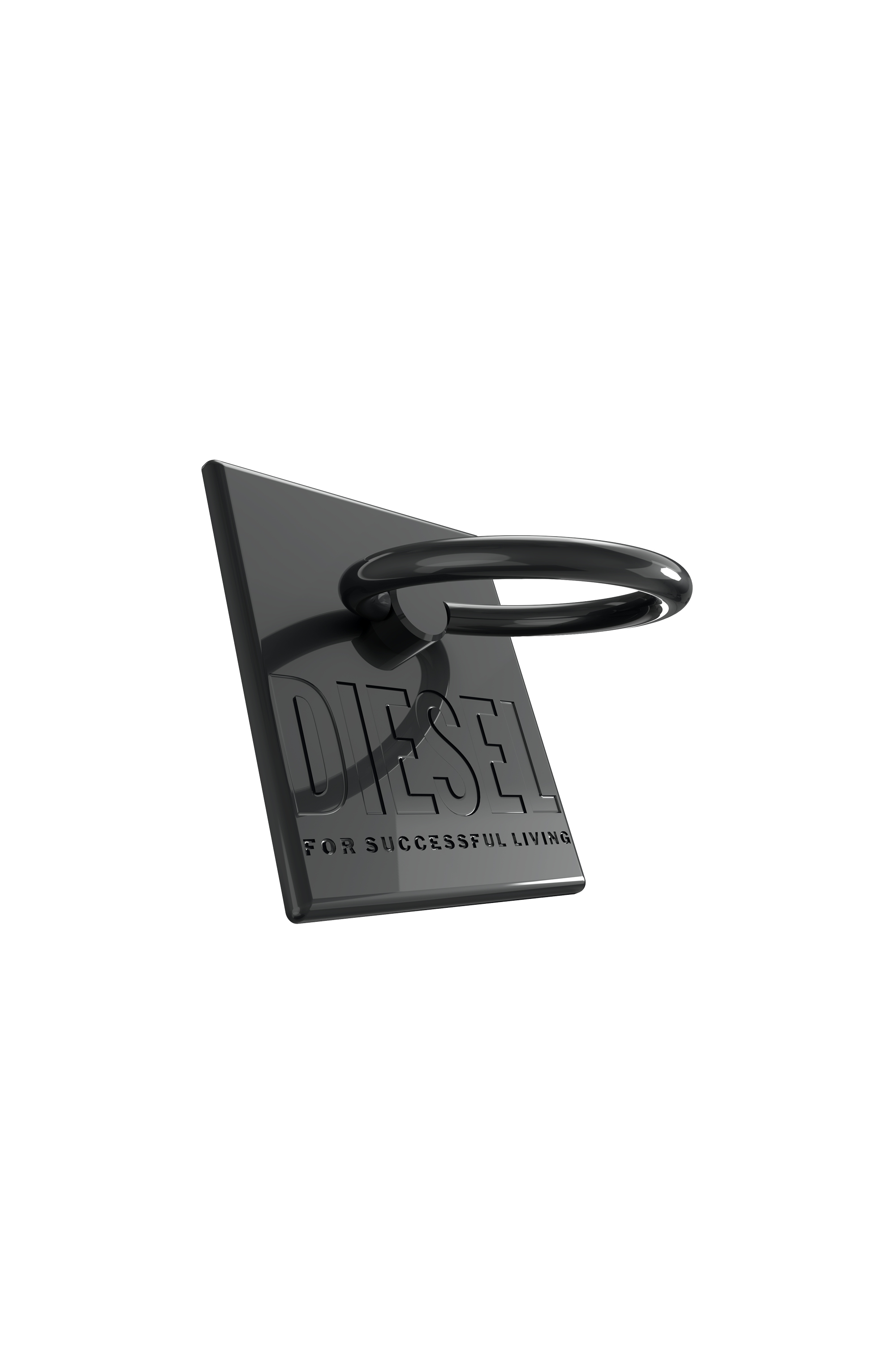 Diesel - 45840 RING STAND, Unisex Universeller Handyring rechteckig für Smartphones in Schwarz - 3