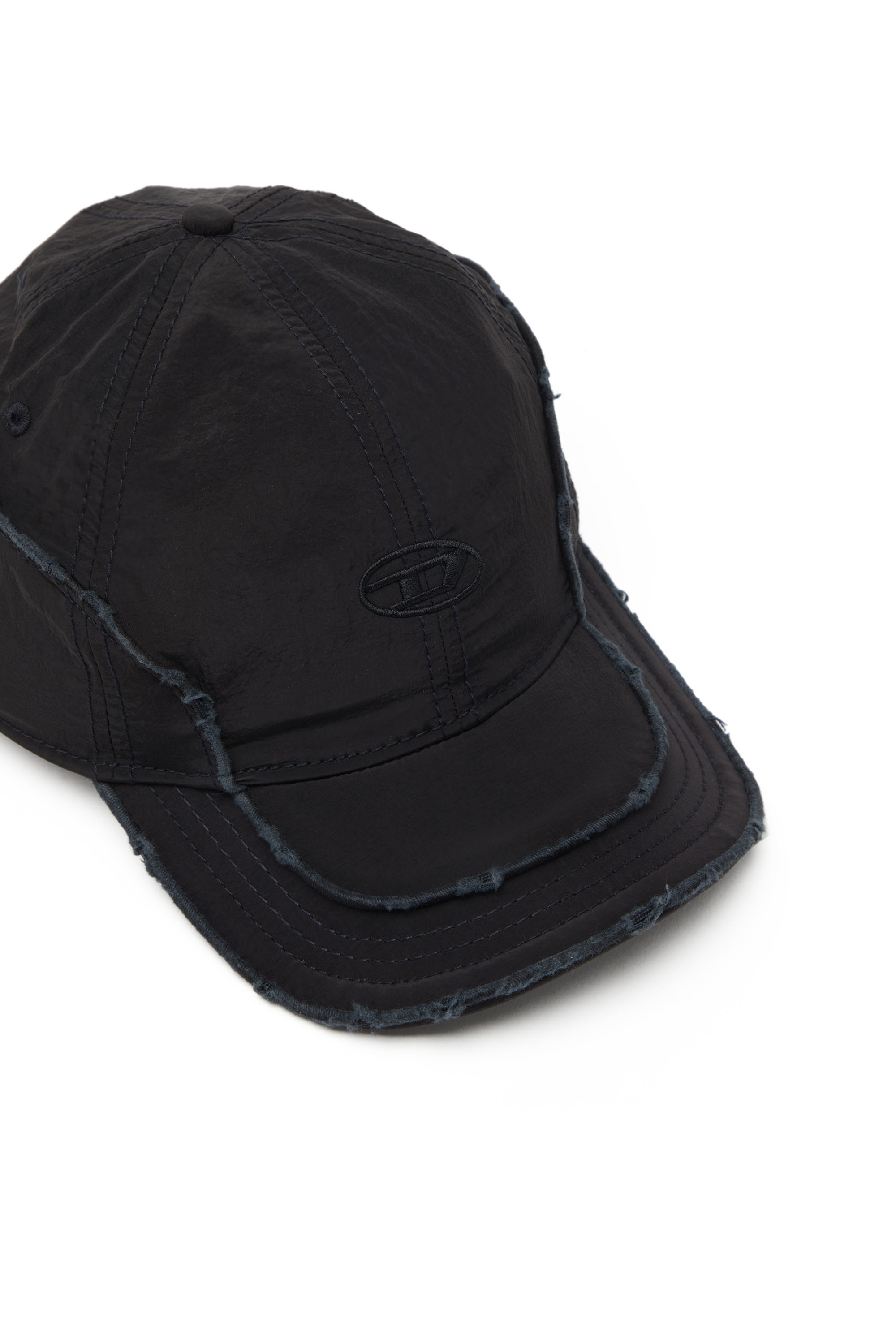 Diesel - C-ONNOR, Herren Basecap aus Knitter-Nylon mit Ton in Ton D in Schwarz - 4