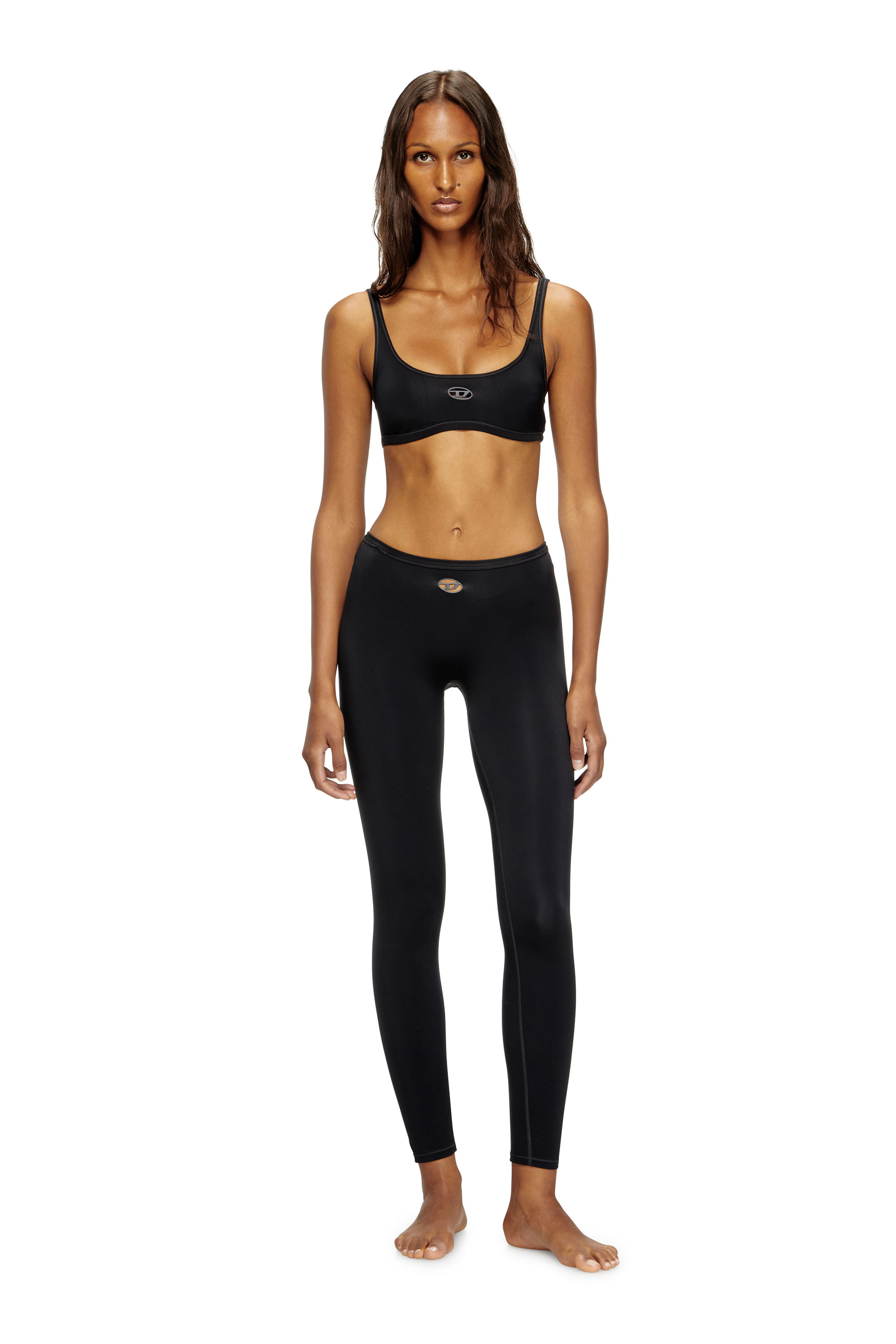 Diesel - CHELSEA-UTLT, Damen Sport-BH mit Cutout-Logo in Schwarz - 2