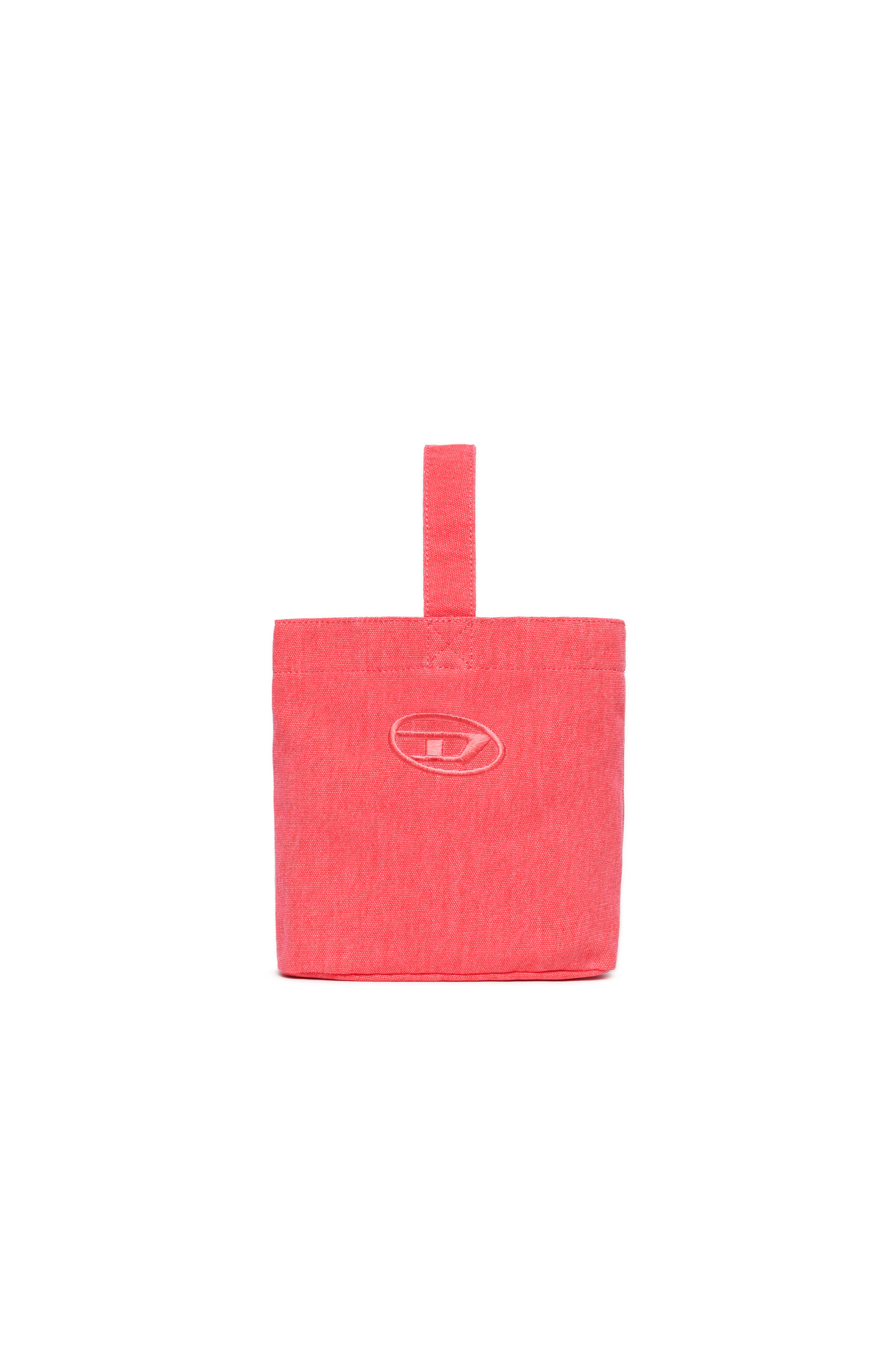 Diesel - WMATTIS, Damen Beuteltasche aus Canvas mit Oval D-Stickerei in Rosa - 1