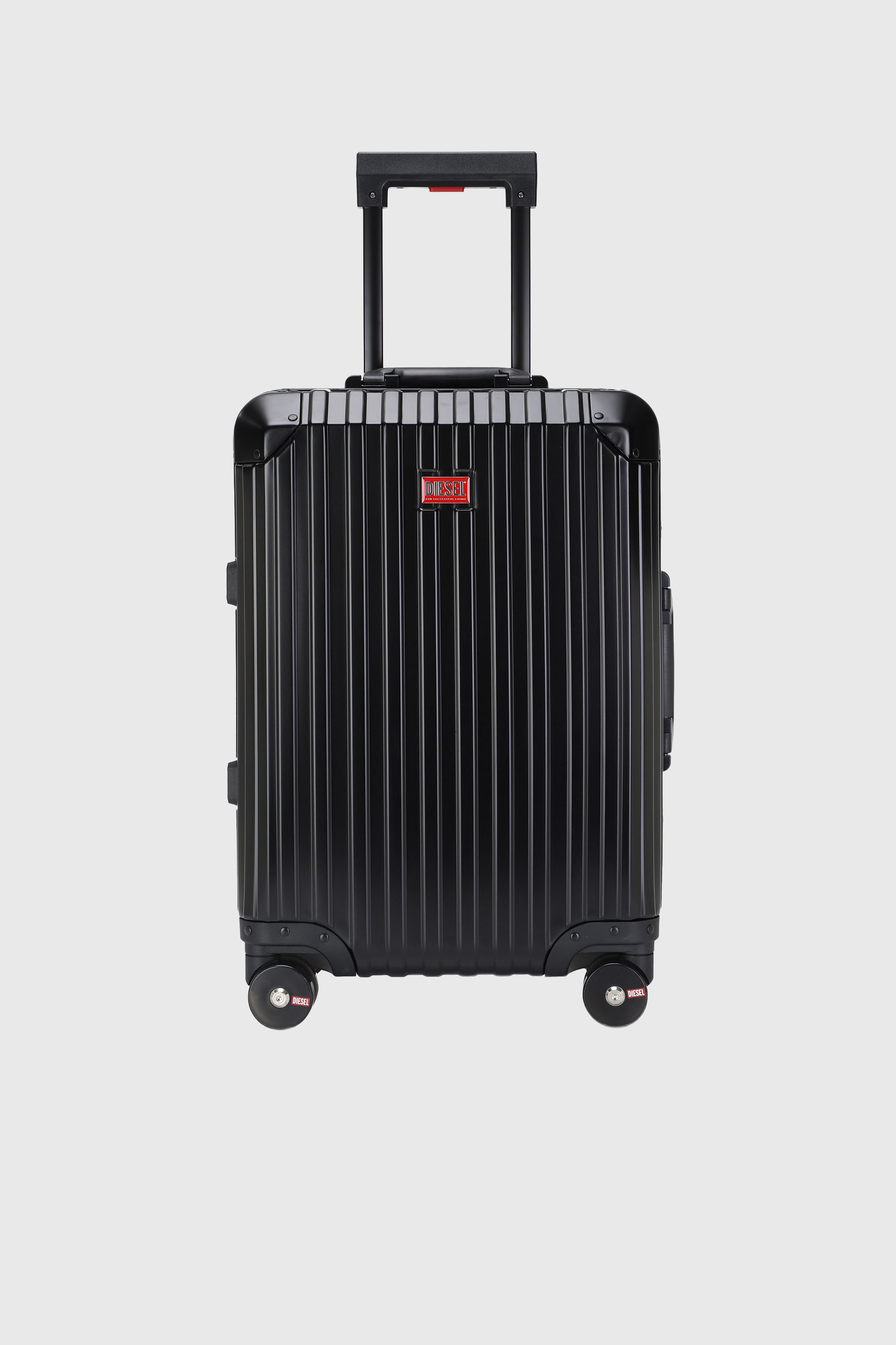 Diesel - DIESEL ALUMINUM TROLLEY- DSL002, Unisex Koffer aus Aluminium Gr&ouml;&szlig;e S in Schwarz - 1